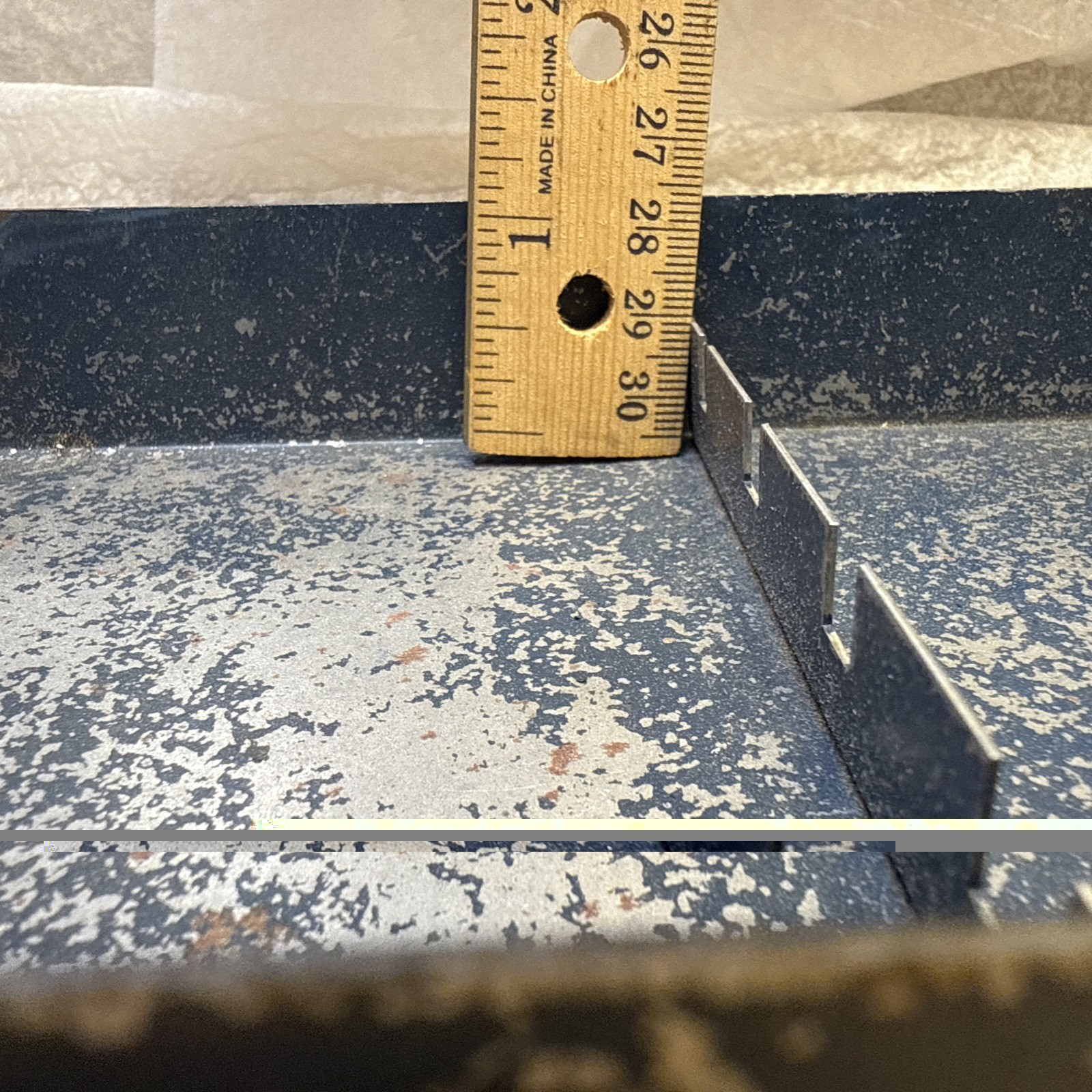 Vintage Industrial Solid Steel Box Blue With A Great Patina.