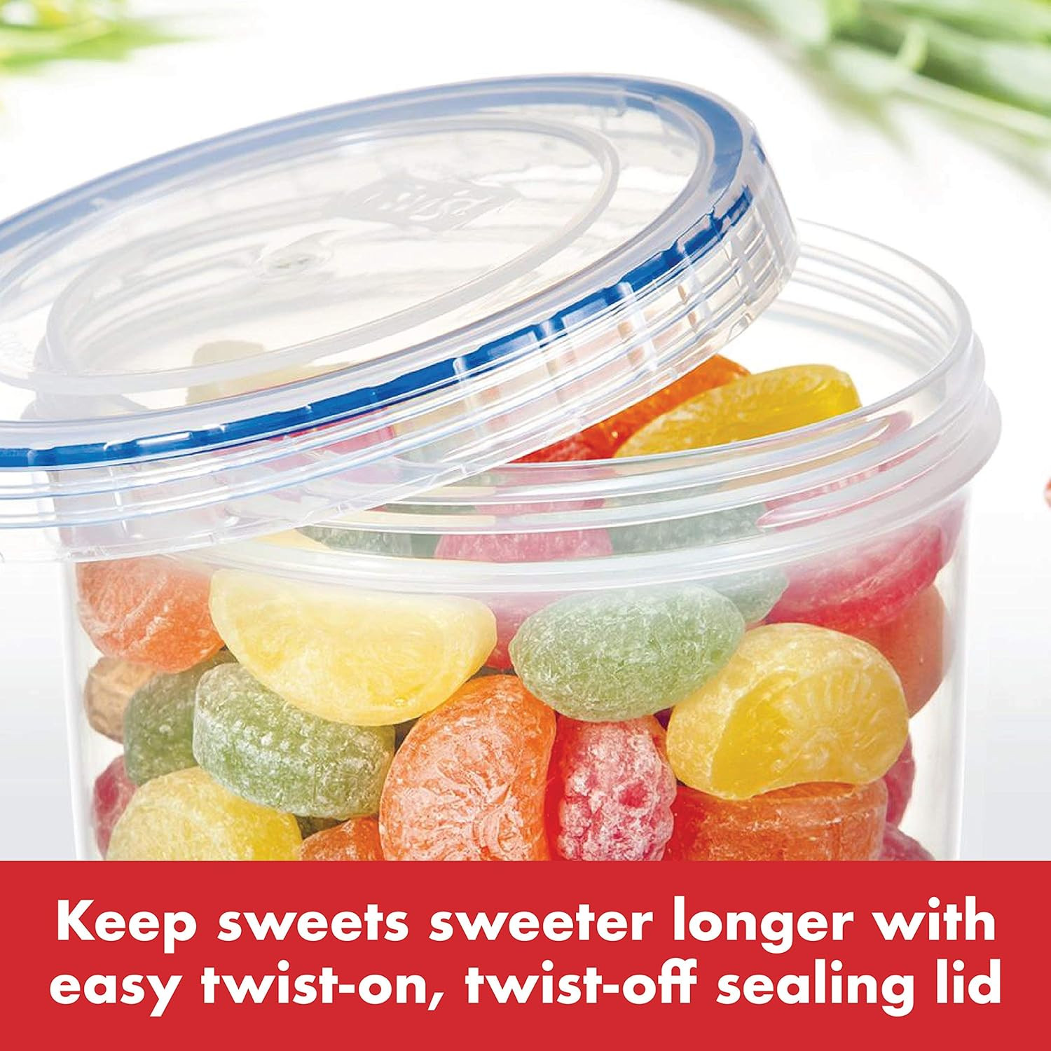 LOCK & LOCK Easy Essentials Twist Food Storage Lids/Airtight Containers, BPA Fre