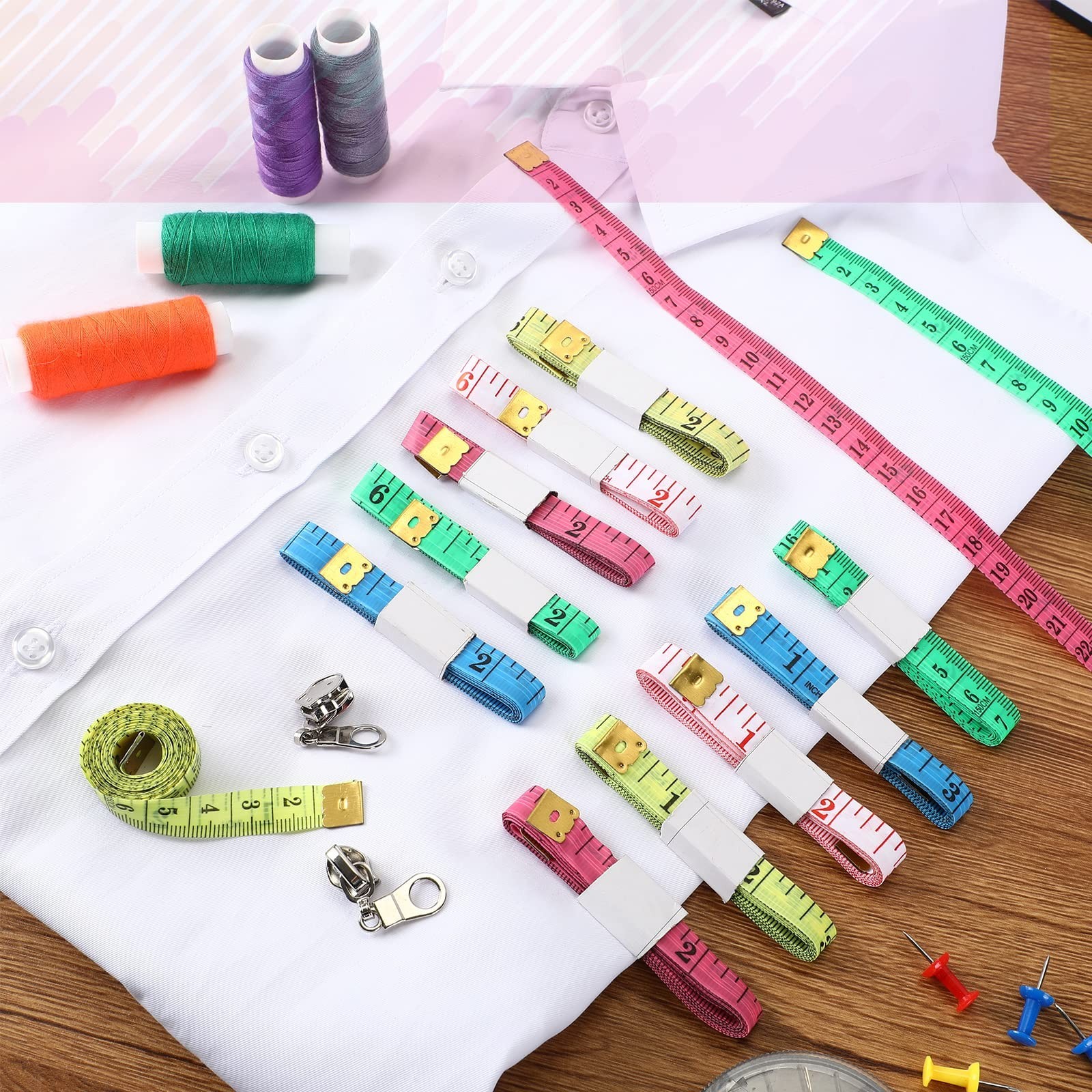 300 Pcs Soft Tape Measure Bulk Double Scale 150 cm/ 60 Inch Fabric Measuring …