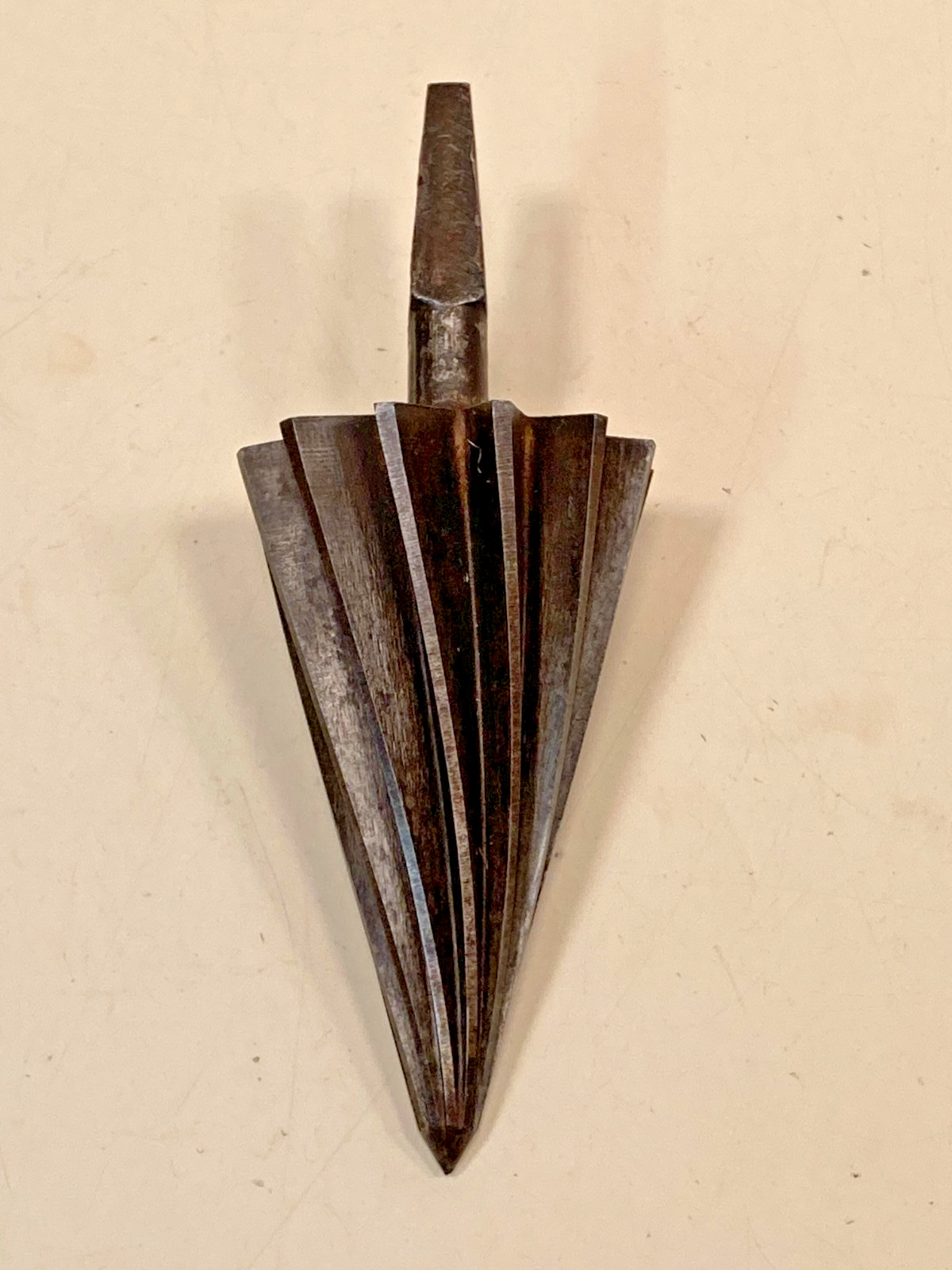 Vintage Greenfield spiral flute reamer (3/8″ to 2″ ID pipe) brace & bit end