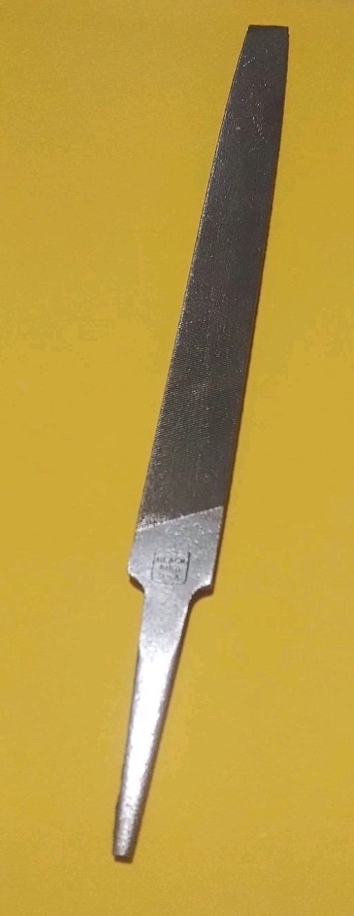 BLACK KING “REX FILE CO.” 8″ OAL MACHINIST DOUBLE CUT FILE VINTAGE USA