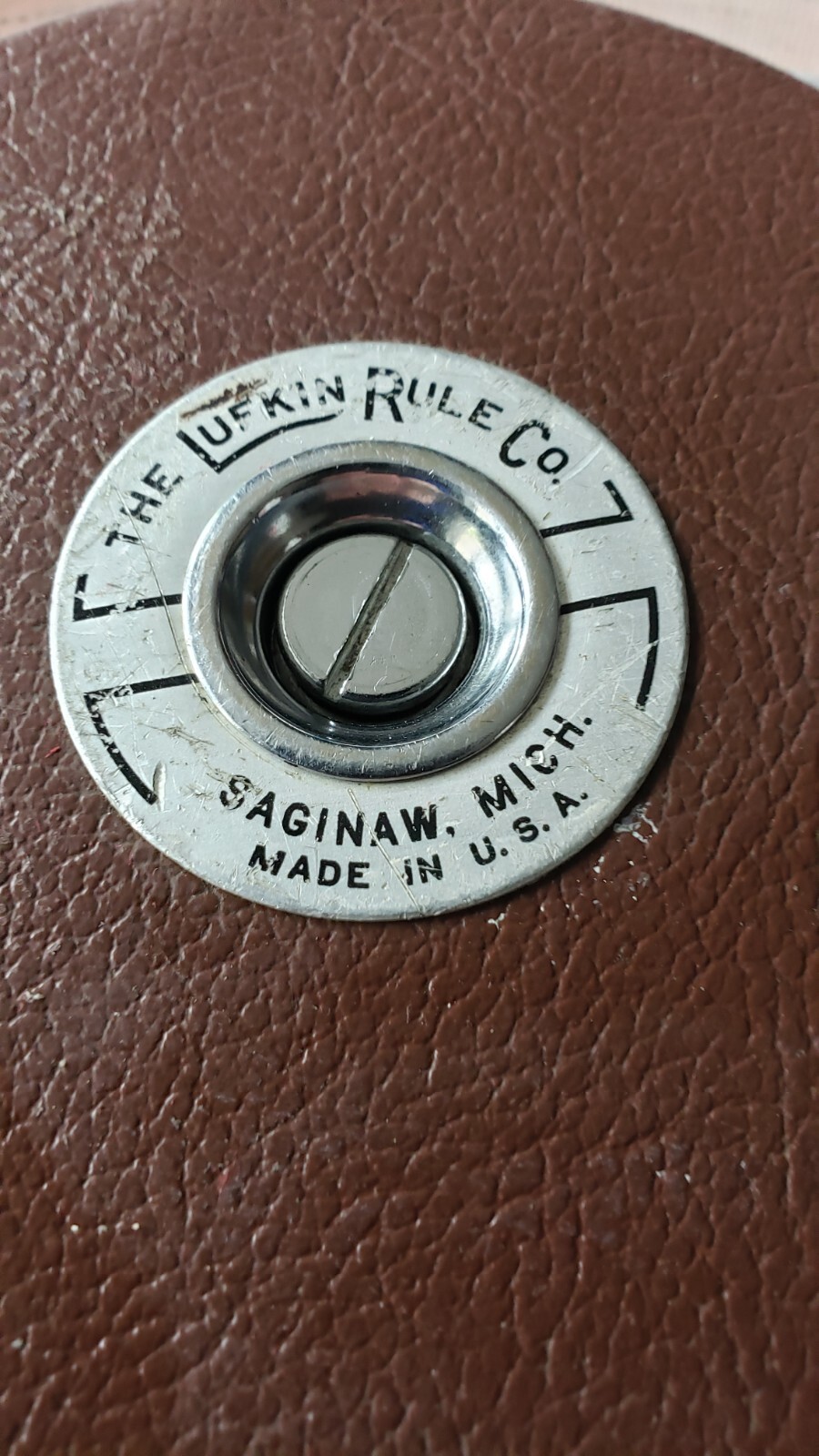Vintage LUFKIN Rule Co. Metallic Woven Tape Measure 50 feet Saginaw Michigan