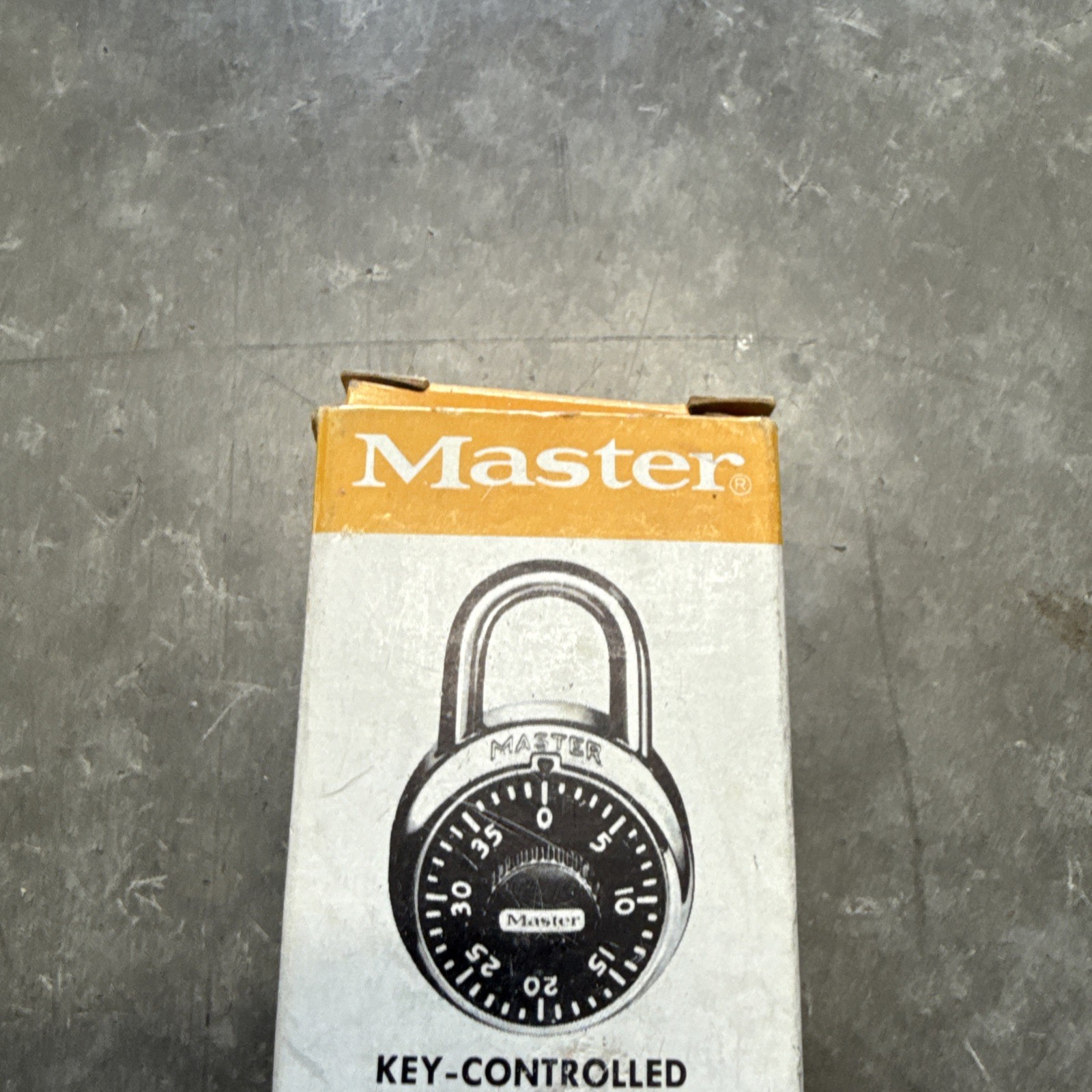 Vintage Master Lock Combination Padlock Key-Controlled #1525 NOS in Original Box