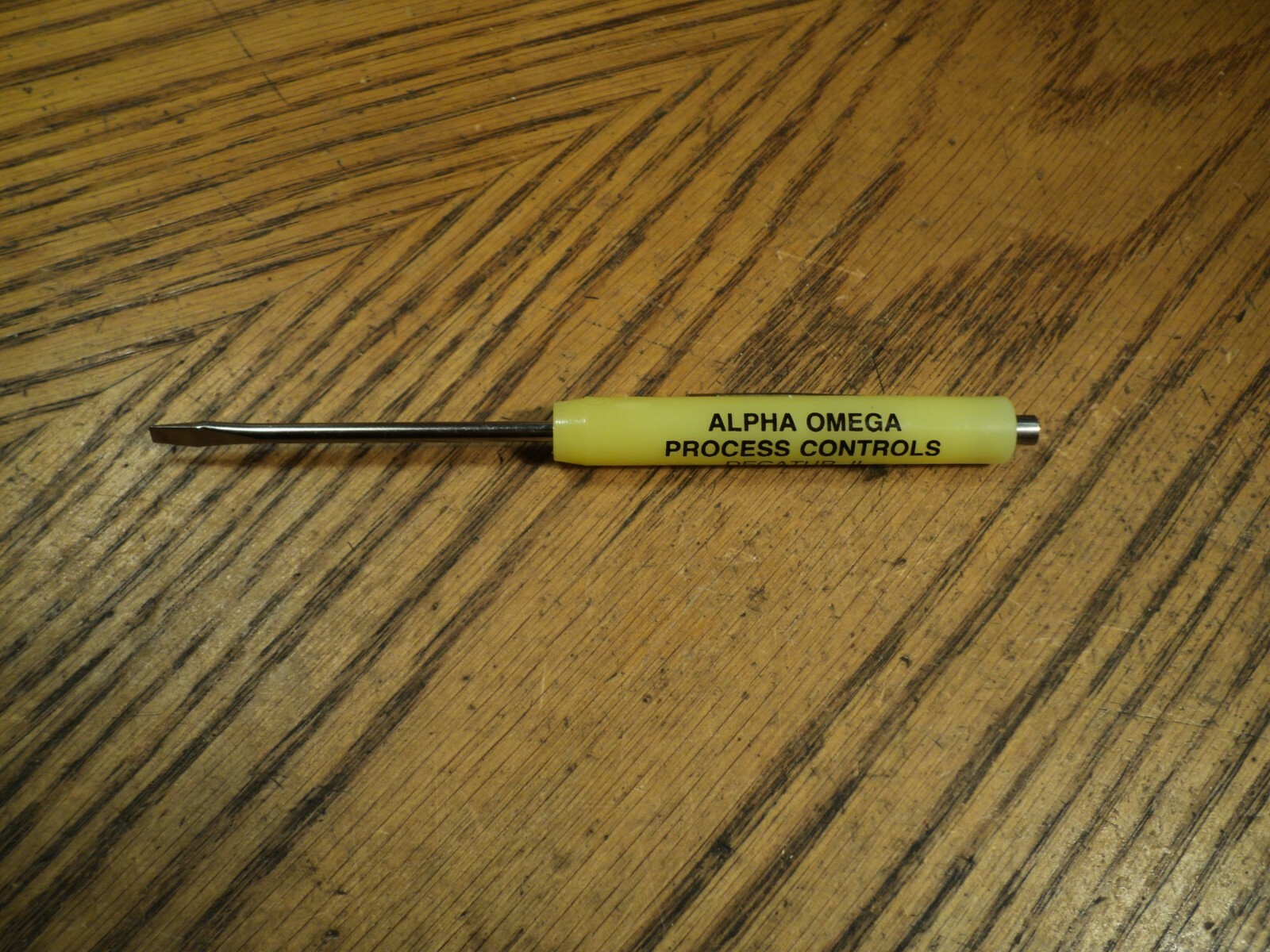 Vintage Pocket Screw Driver Alpha Omega Process Controls Decatur IL Magnetic