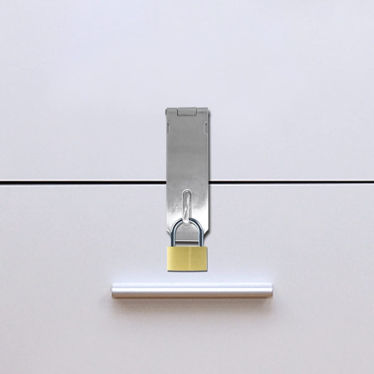 2Pcs Stainless Steel Gate Lock Hasp, Safety Packlock Clasp 5inch-Silver