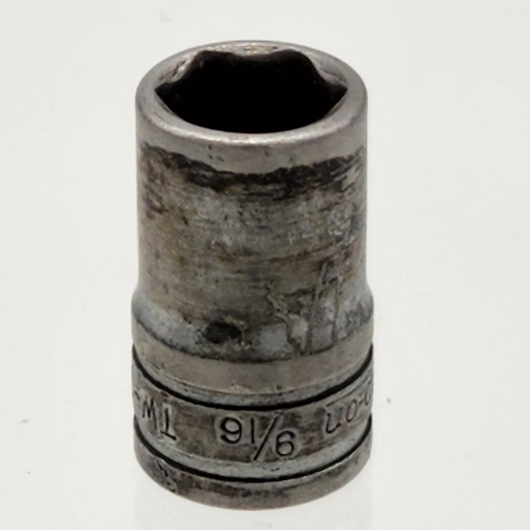 1953 Snap-On TW-181 6pt Shallow 1/2″ Drive 9/16″ Socket Vintage