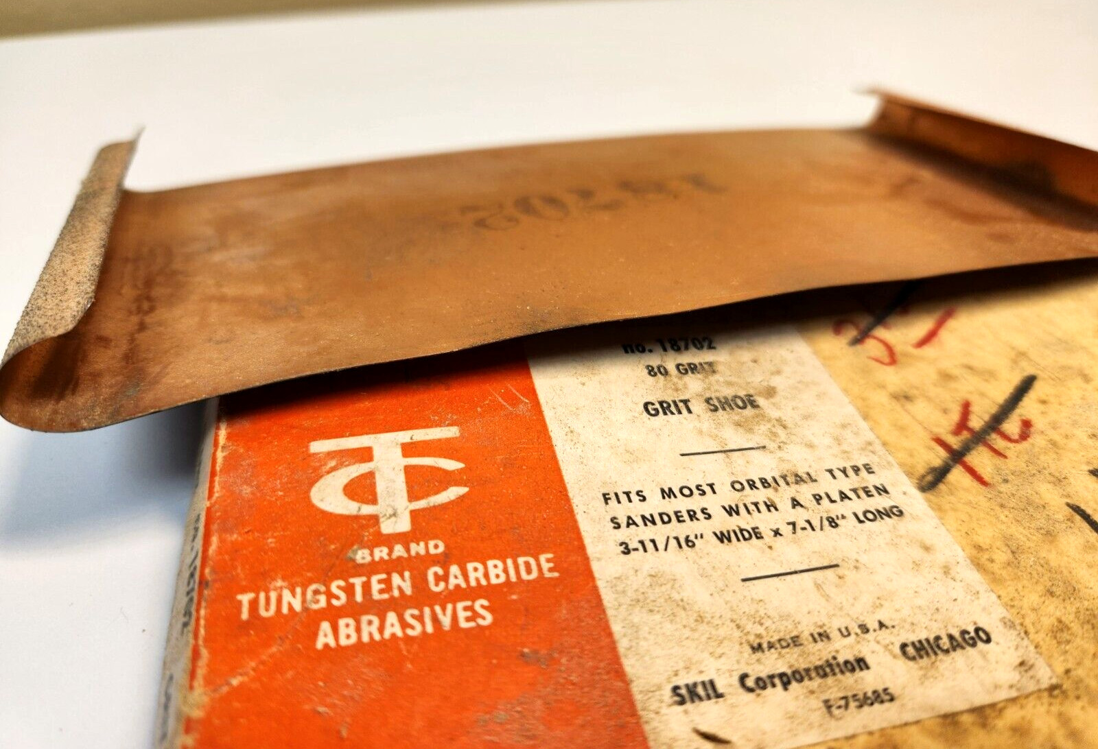 VTG SKIL Tungsten Carbide 80 Perma-GRIT SHOE 3 11/16″ x 7-1/8″ 18702 Sander Pad