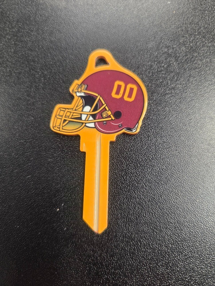 NFL WASHINGTON COMMANDERS HELMET KWIKSET KW1/KW10 KEYBLANK – READ DETAILS BELOW