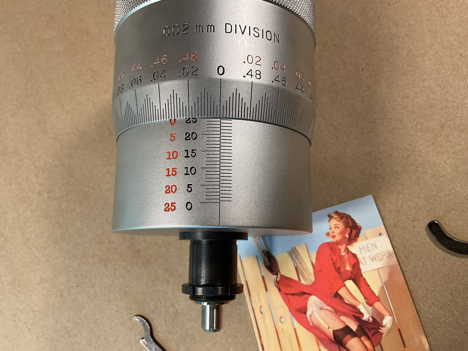 “New” Starrett Micrometer Head 0-25mm Tool – .002 Division – Special – Precision