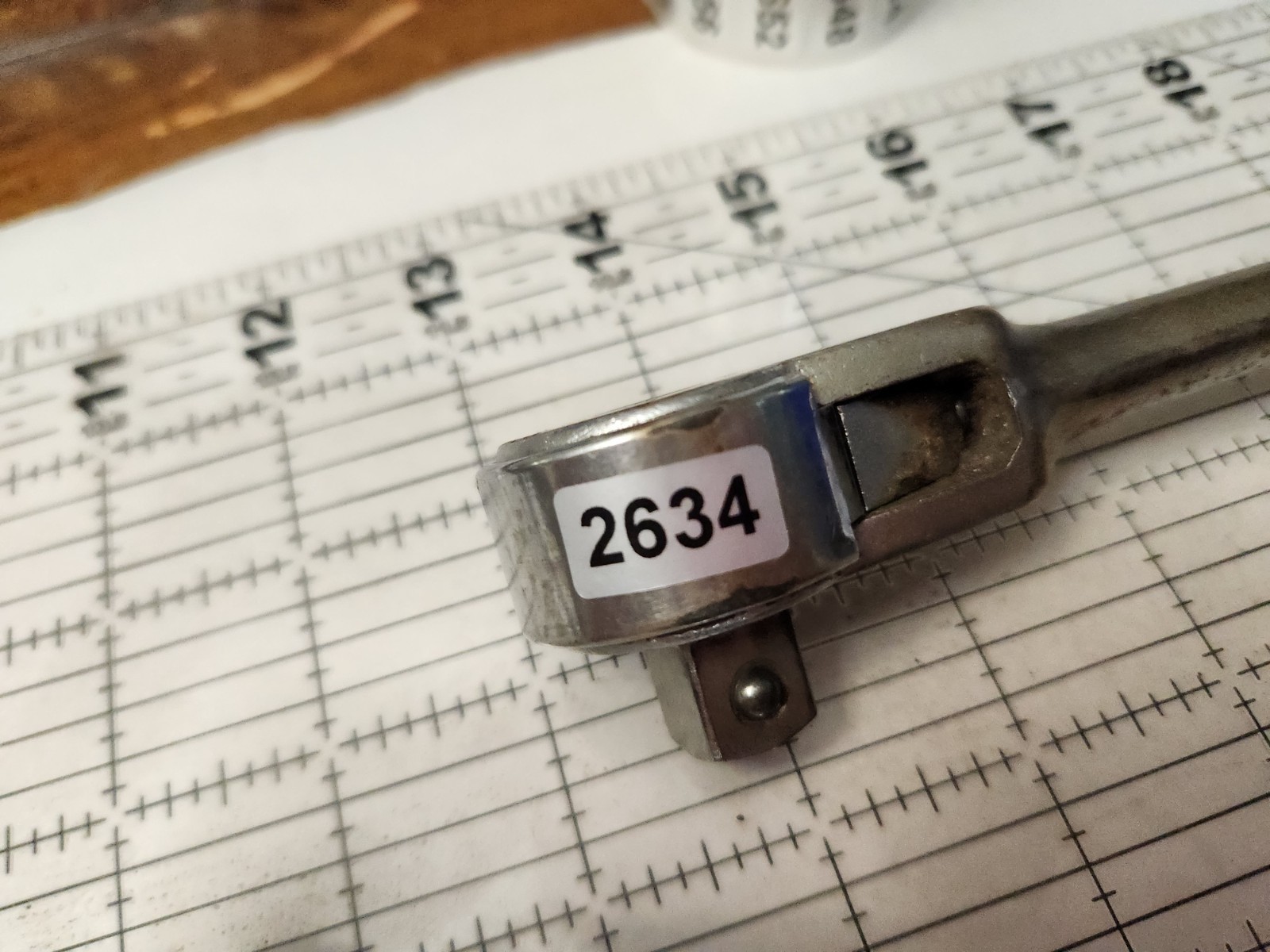 Vintage Indestro Super 10″ Ratchet 1/2″ Drive Socket Wrench USA 3250