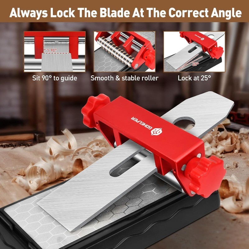 Sharpening Jig, Wood Honing Guide for Chisels and Planes Width 0.1″ to 2.8″