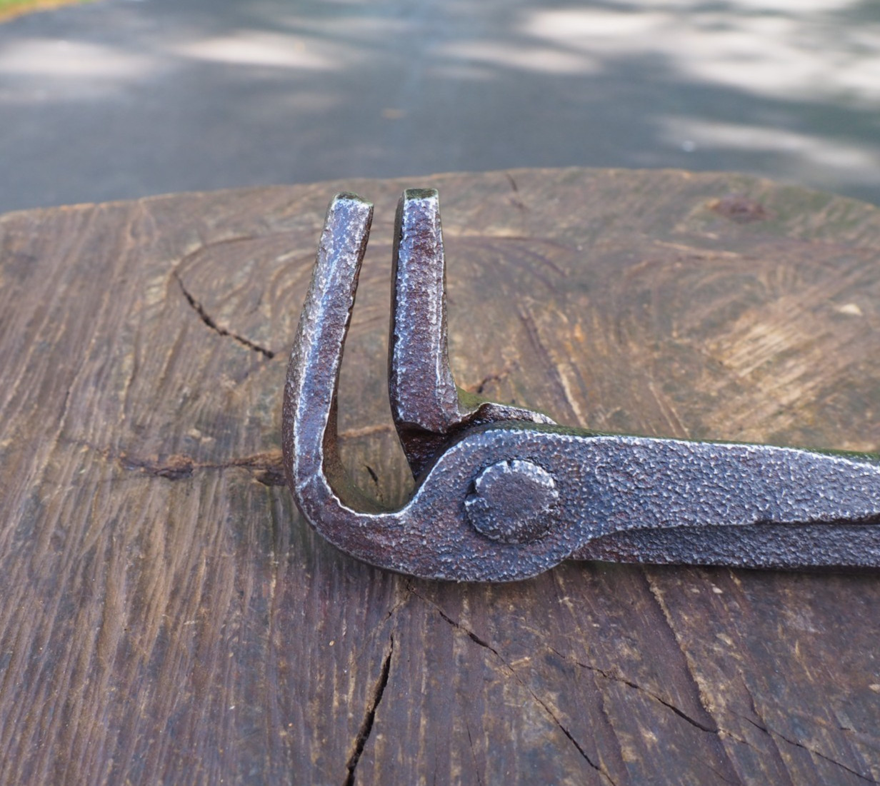 SWEET 19″ PICKUP “90 DEGREE” FORGING BLADESMITH KNIFE TONGS BLACKSMITH ANVIL