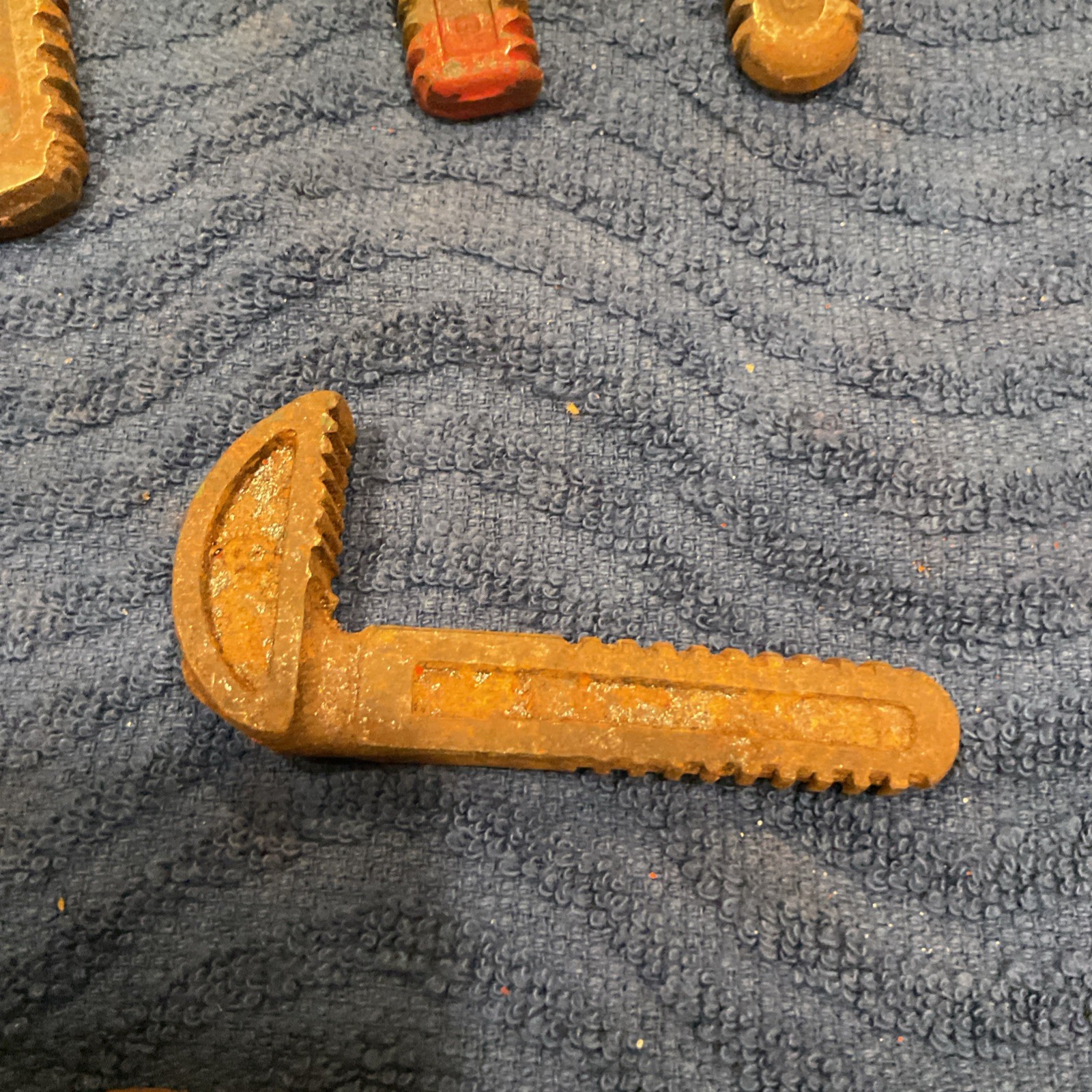Lot Of Vintage Pipe Wrench Parts – Hook Jaws, Rings Mixed sixes