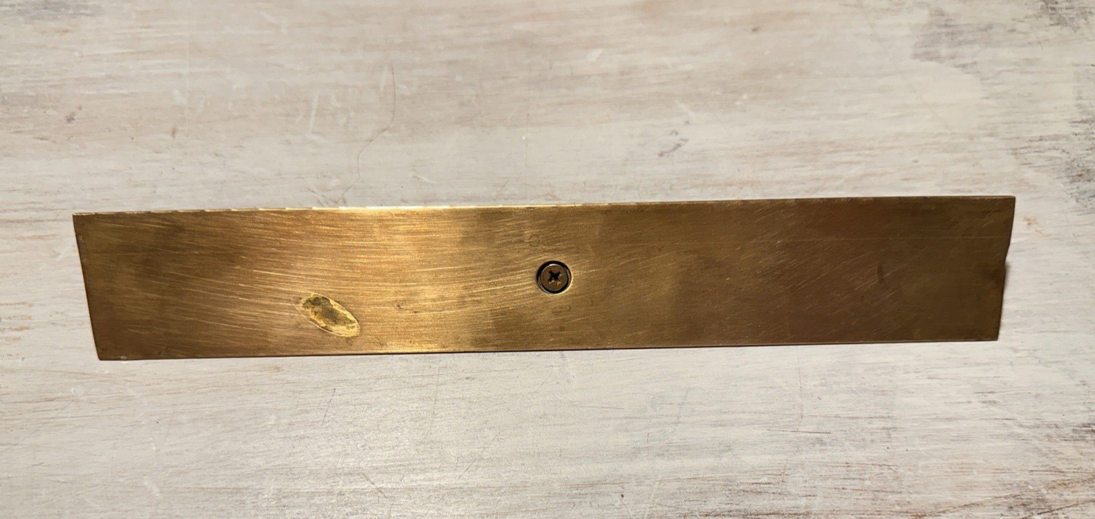 Brass Metal Ruler Metric and standard measurements, 9″ long, Heavy