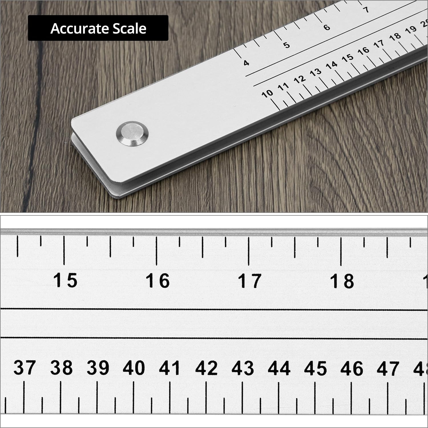 Precision 48″ Aluminum Angle Ruler – Folding Design for Woodworking and Framing