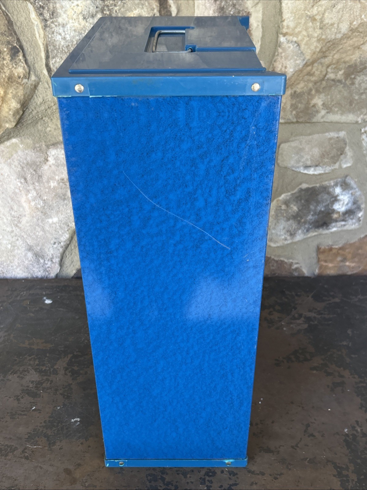 Vintage SEARS small Items/parts Organizer 40 Drawers Blue Metal/plastic USA 🇺🇸