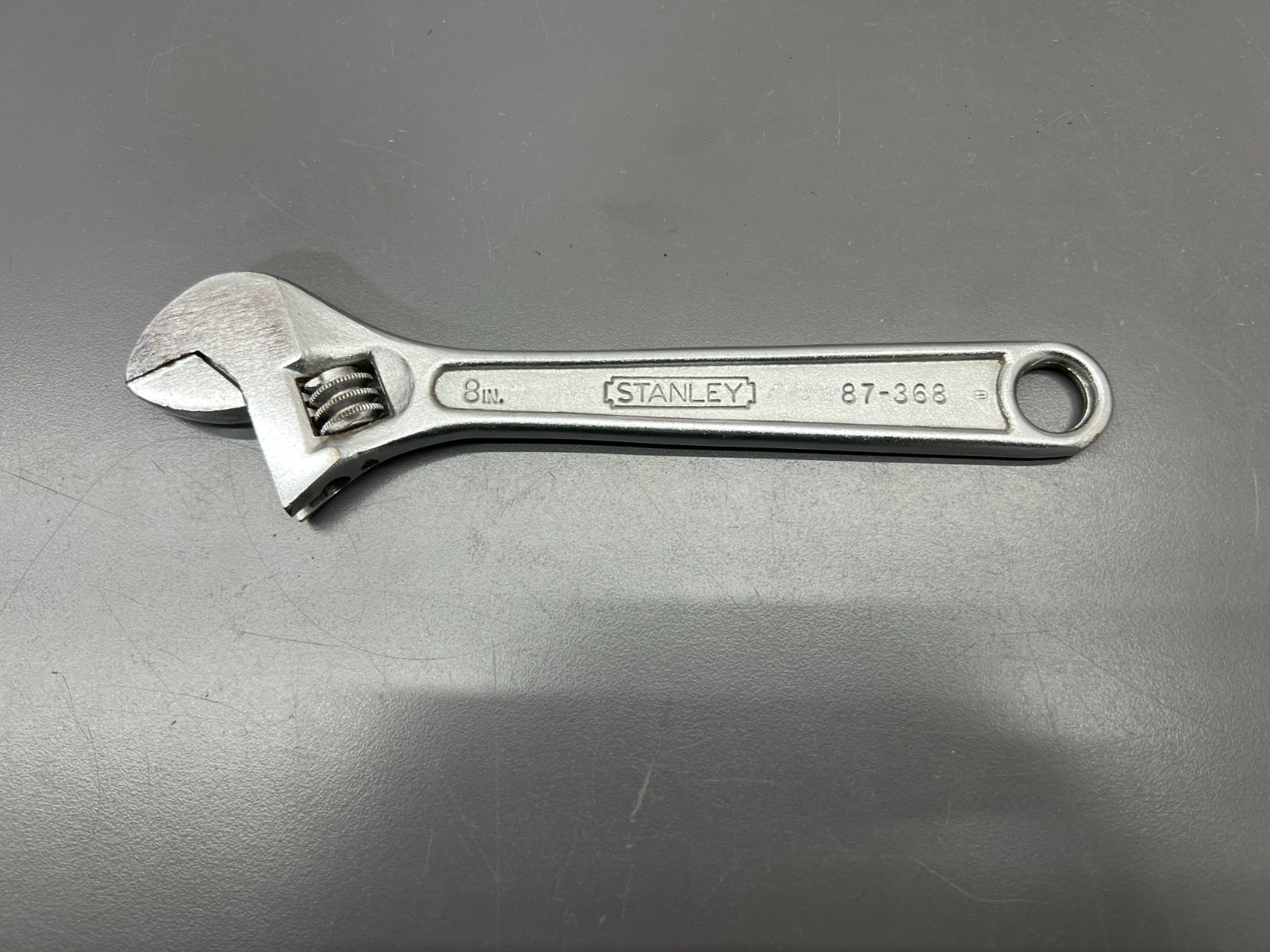 VINTAGE STANLEY 87-368 8″ ADJUSTABLE CRESCENT WRENCH – VGC – USA MADE