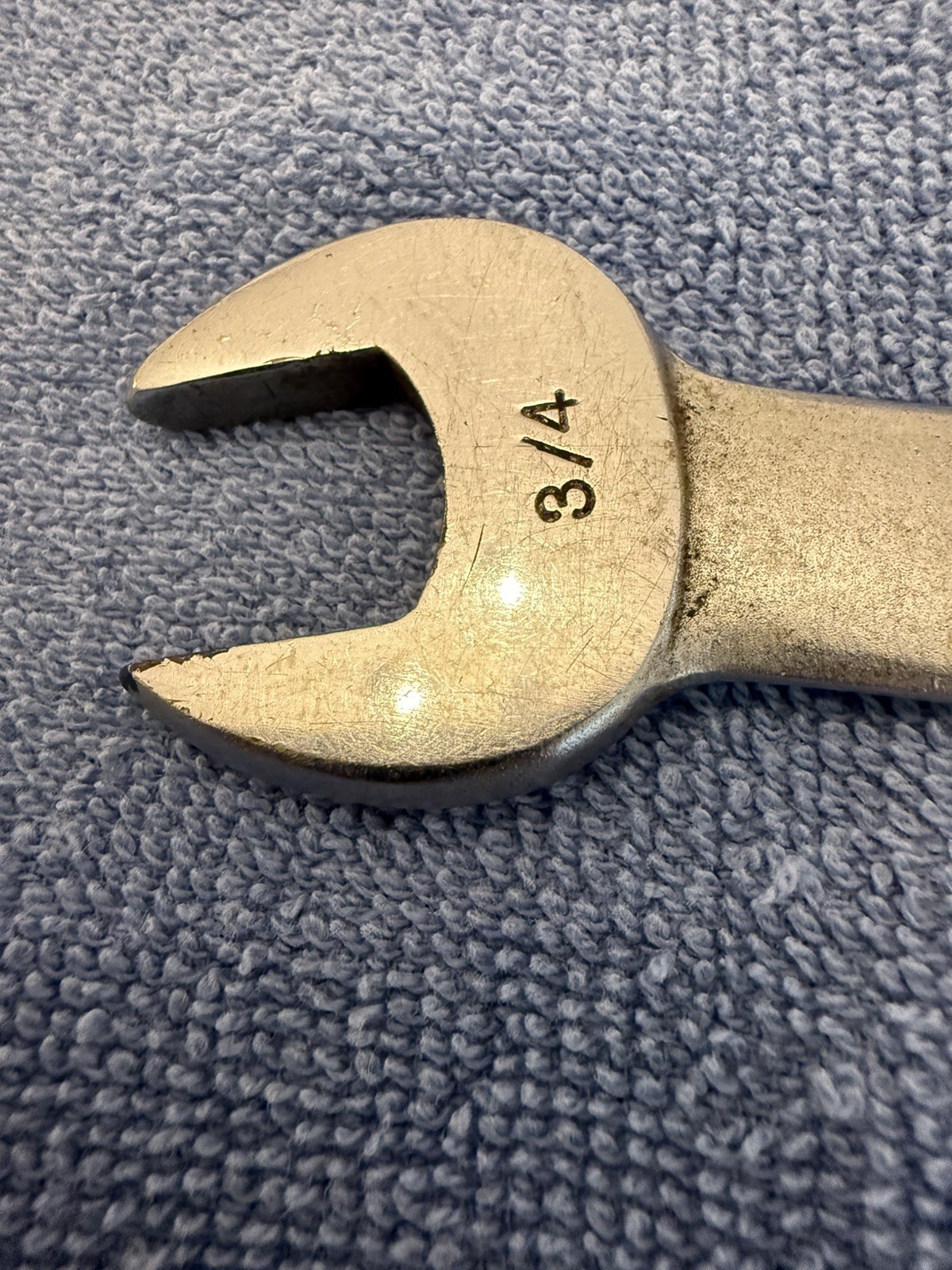 Craftsman Vanadium CI underline logo Forged in USA Open End Wrench 1729 3/4 5/8