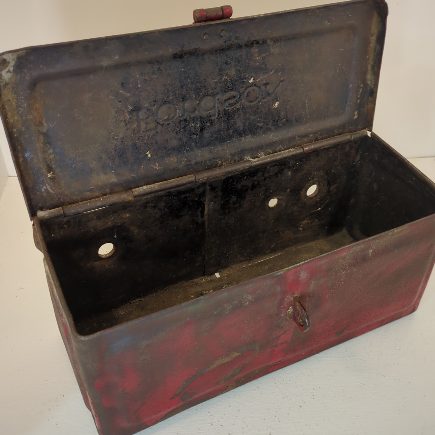 Fordson Tractor Tool Box Hinged Lid Vintage Metal, Collector’s, Tool Box