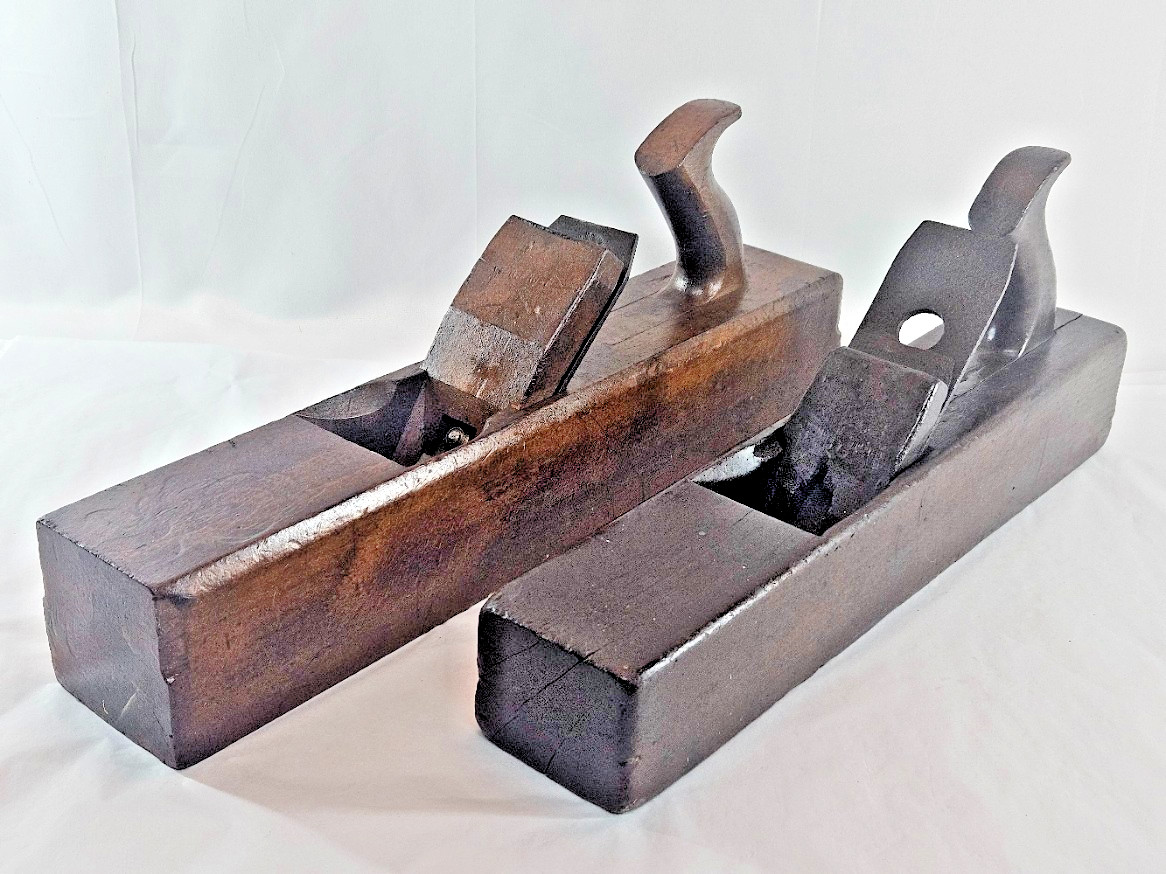 Antique Wooden Jack Planes 16″ 17″ H Frost Ward Payne Donkey Mark Tools