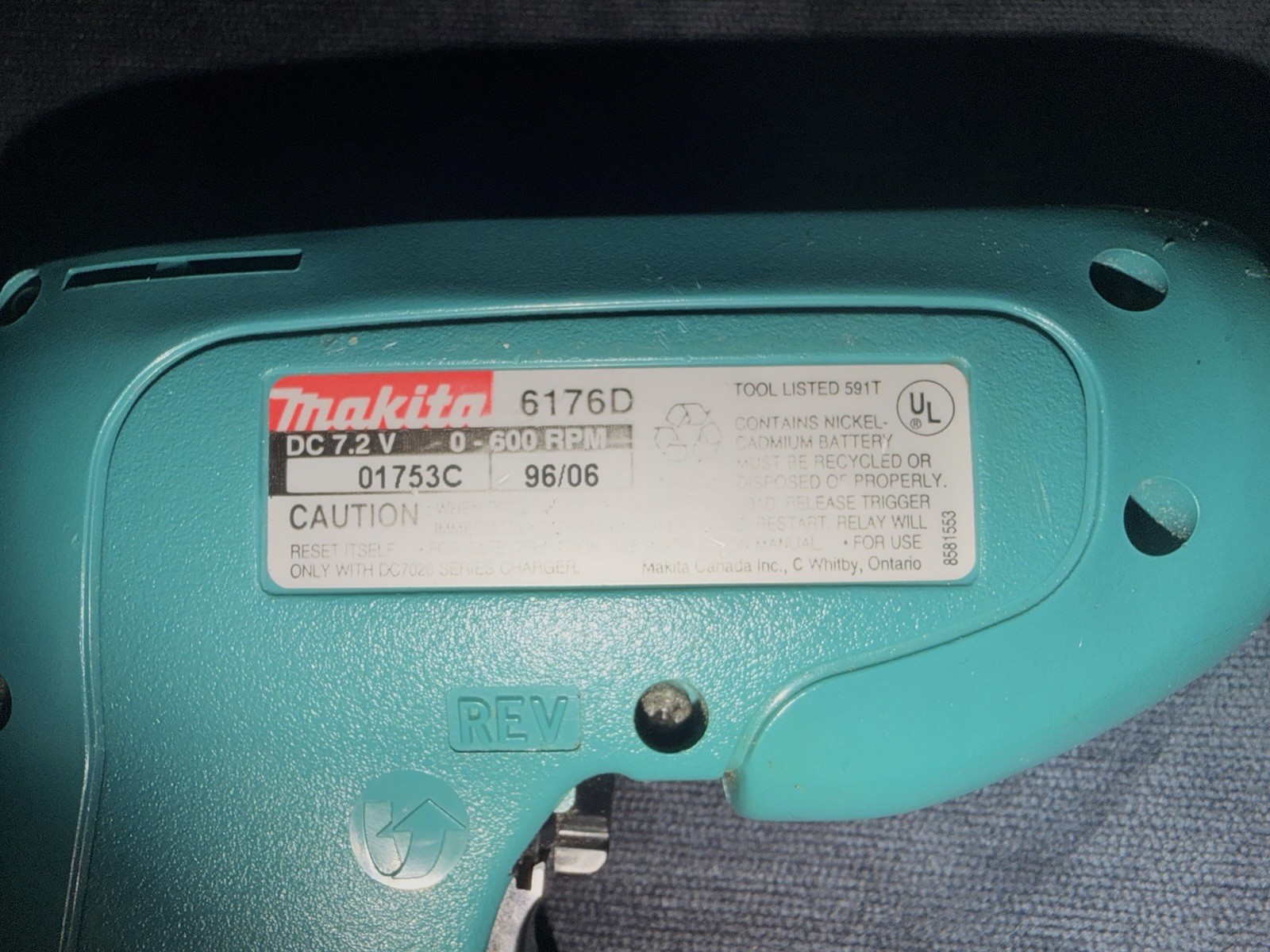 Vintage Makita 6176D 7.2V Cordless Driver Drill Set w/ Case Charger Bits Tested