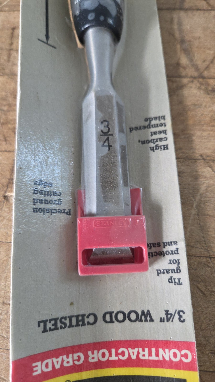 Vintage Stanley 3/4” Wood Chisel Bevel Edge Contractor Grade (16-907) USA