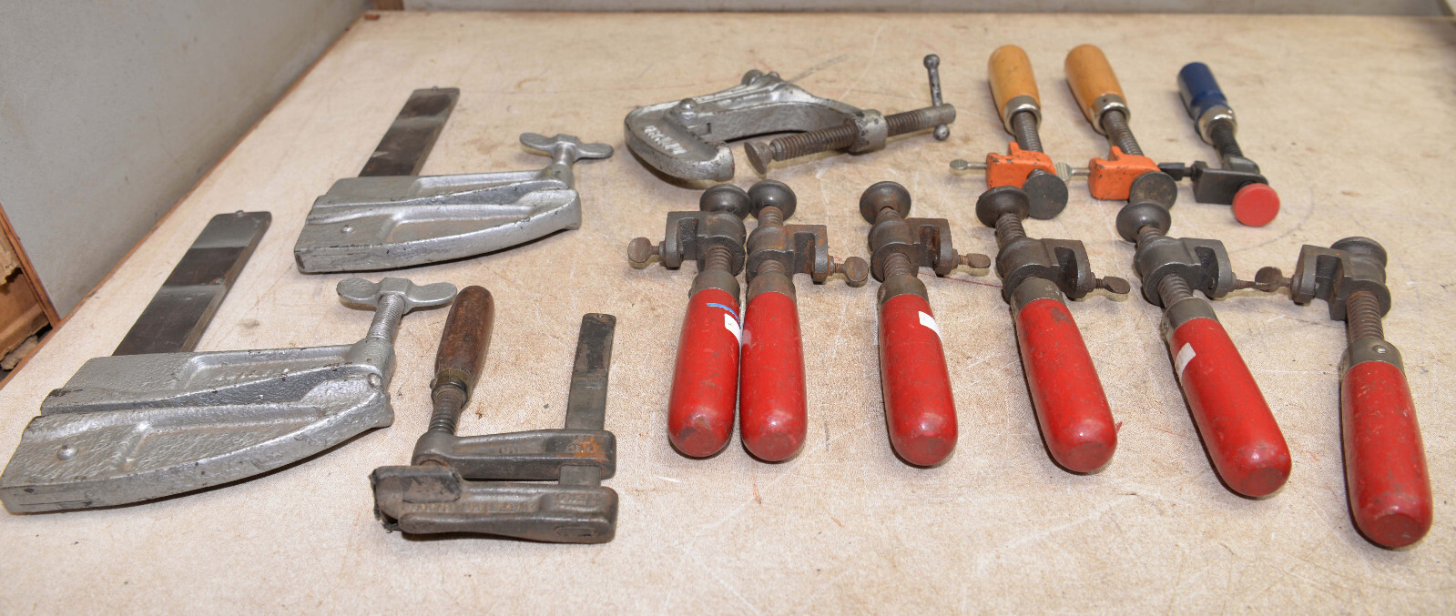 11 woodworking clamps Grand Wetzler Taylor & more collectible clamp tool lot