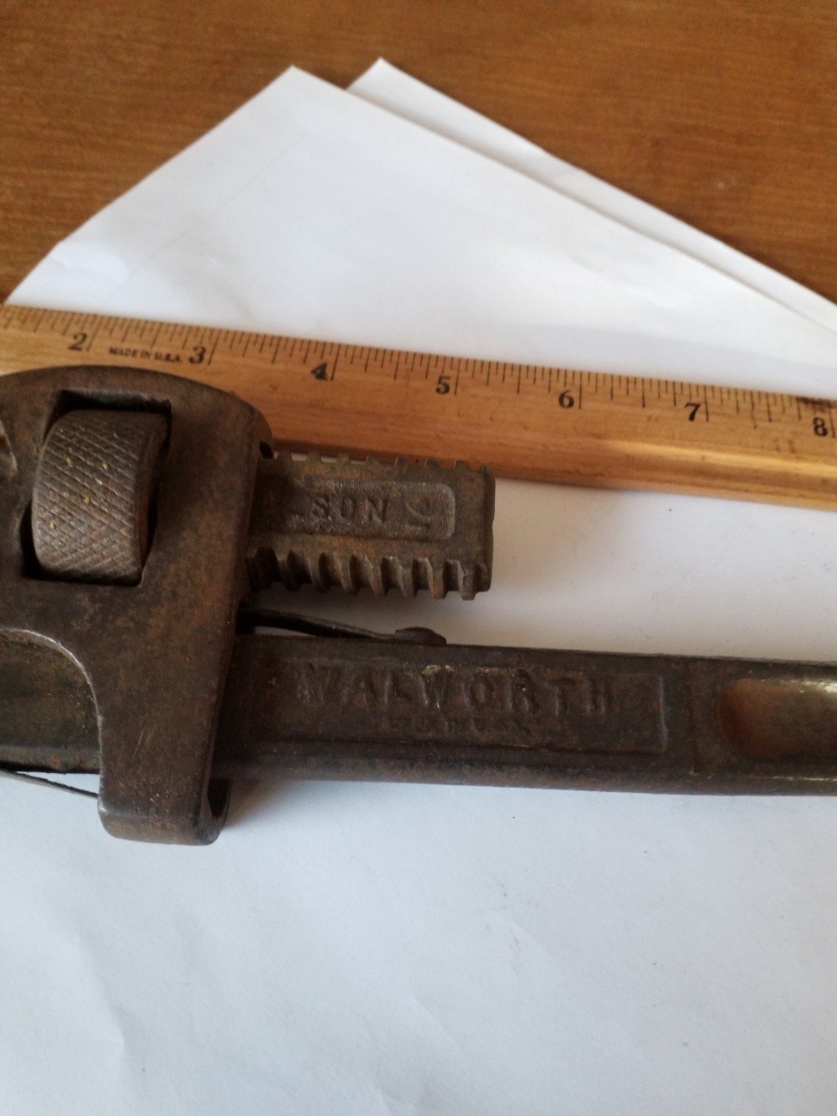Vtg WALWORTH MFG CO. q 2″ #14 Pipe Wrench Genuine Stillson