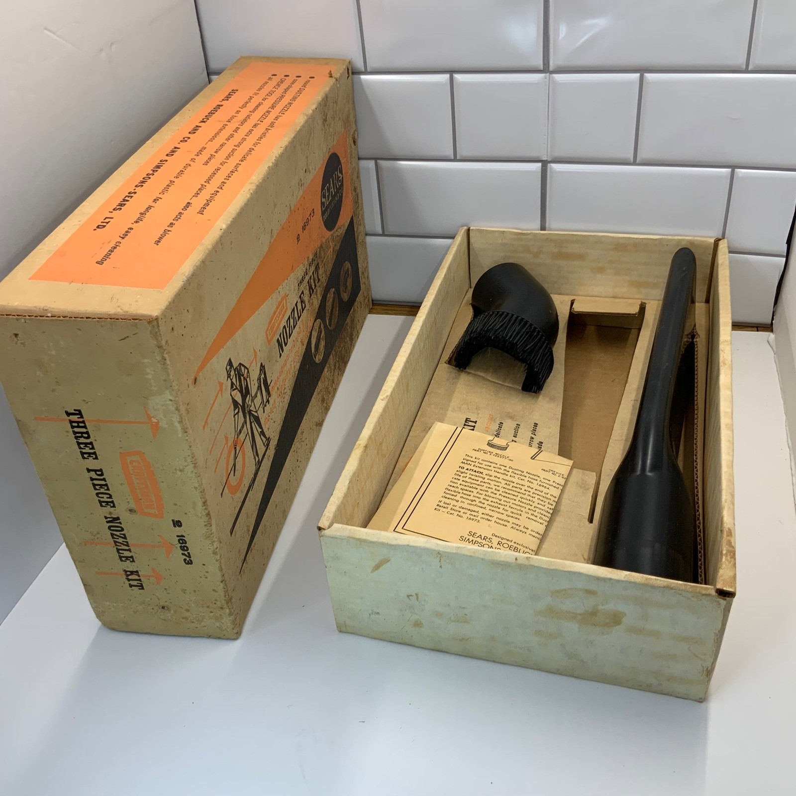 Vintage Craftsman Sears Nozzle Kit 9-16973 Shop Vac Attachments 1963 Boxed