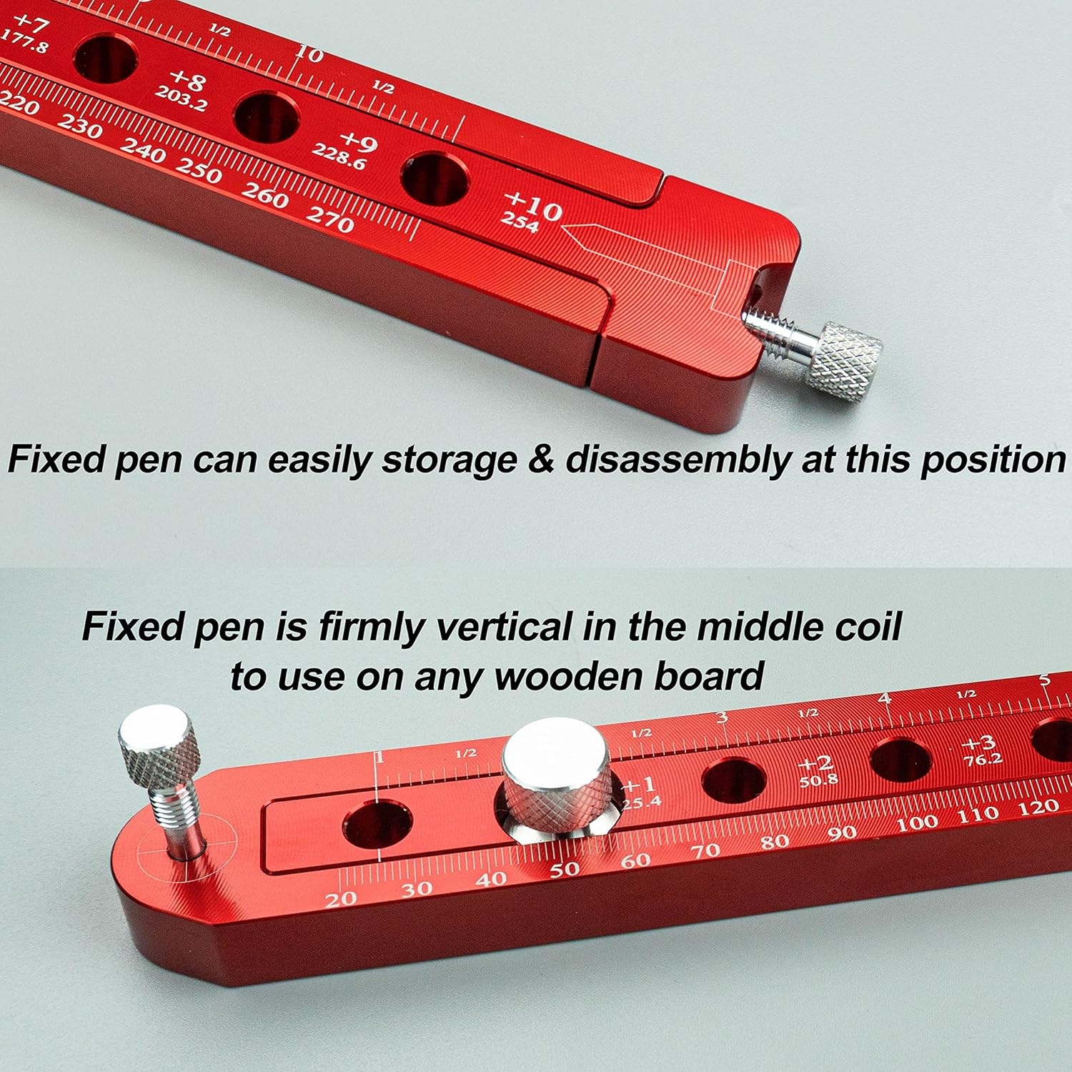 Circular Compass for Woodworking, Portable Aluminium Alloy Compass Tool