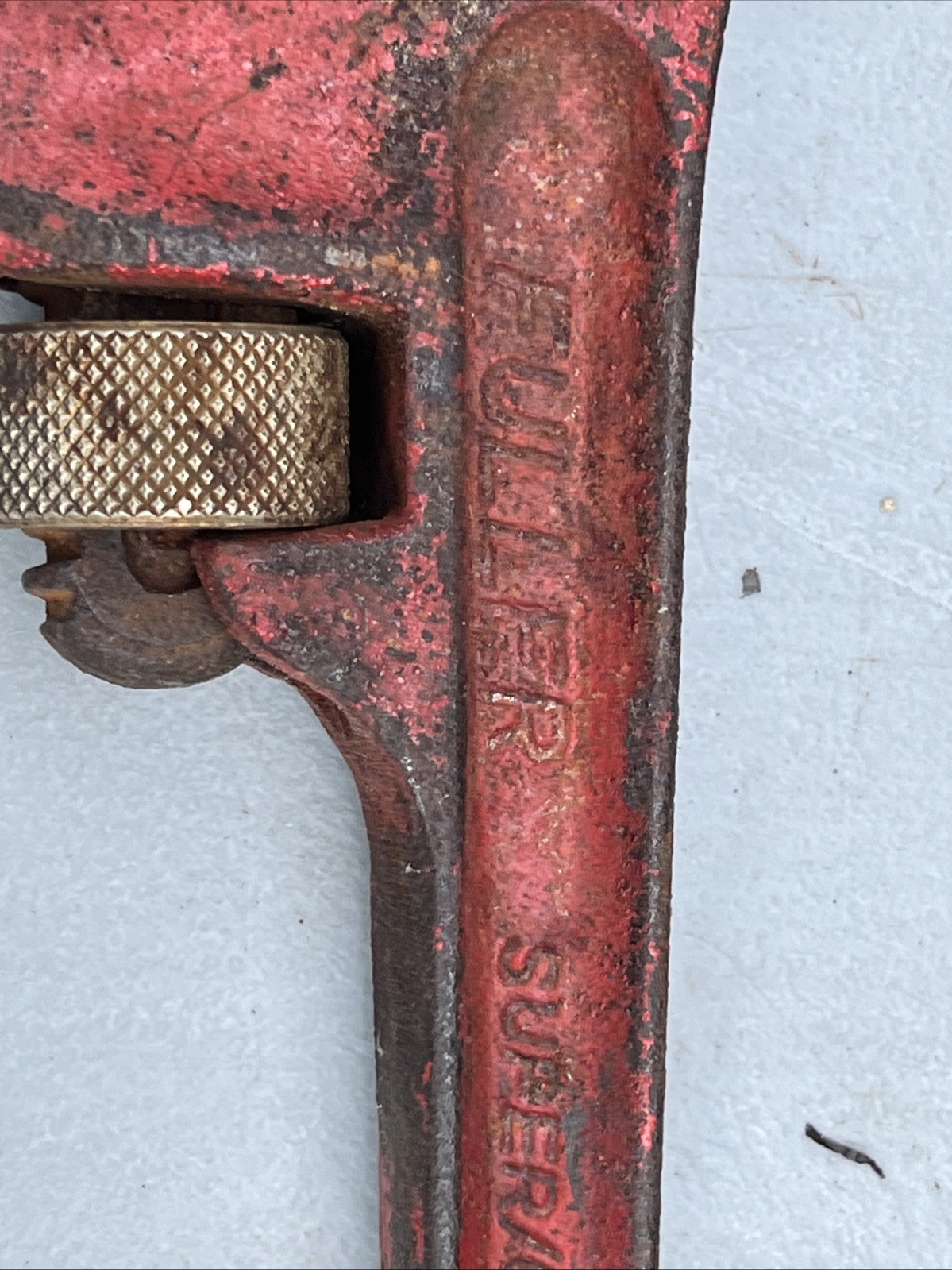 Vintage Fuller 10″ Super Quality Red Pipe Wrench – Plumbing Wrench Tool – Japan