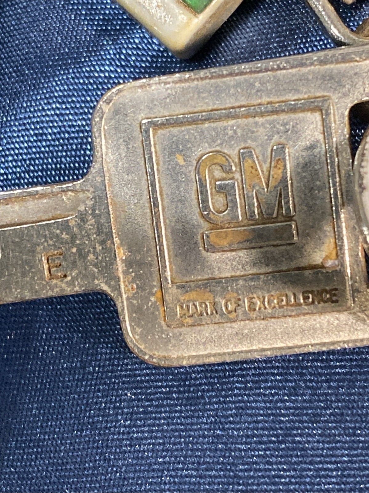 Set of 2 Vintage GM Cut Keys Round and Square Key E & B-45 M