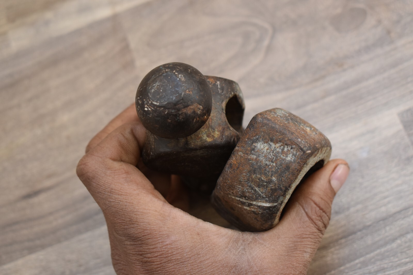 Vintage Old Iron Hammer Heads Blacksmith Tinsmith woodworking Tool primitive 2pc