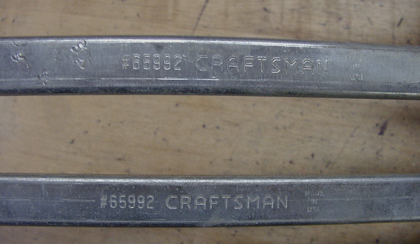 2 Vntg Craftsman #65992 USA 18″ Capacity Wood Handle Bar Clamps,Glue Up,READ!