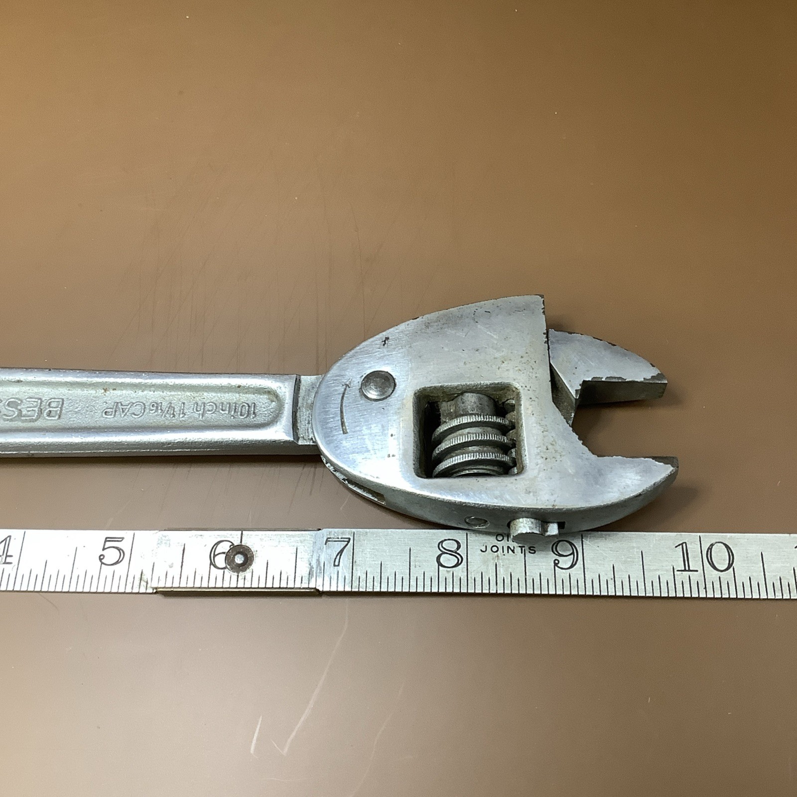 Vintage Bessey No. 111-3 Adjustable Wrench 10” 1 1/16” Cap West Germany Nice HTF