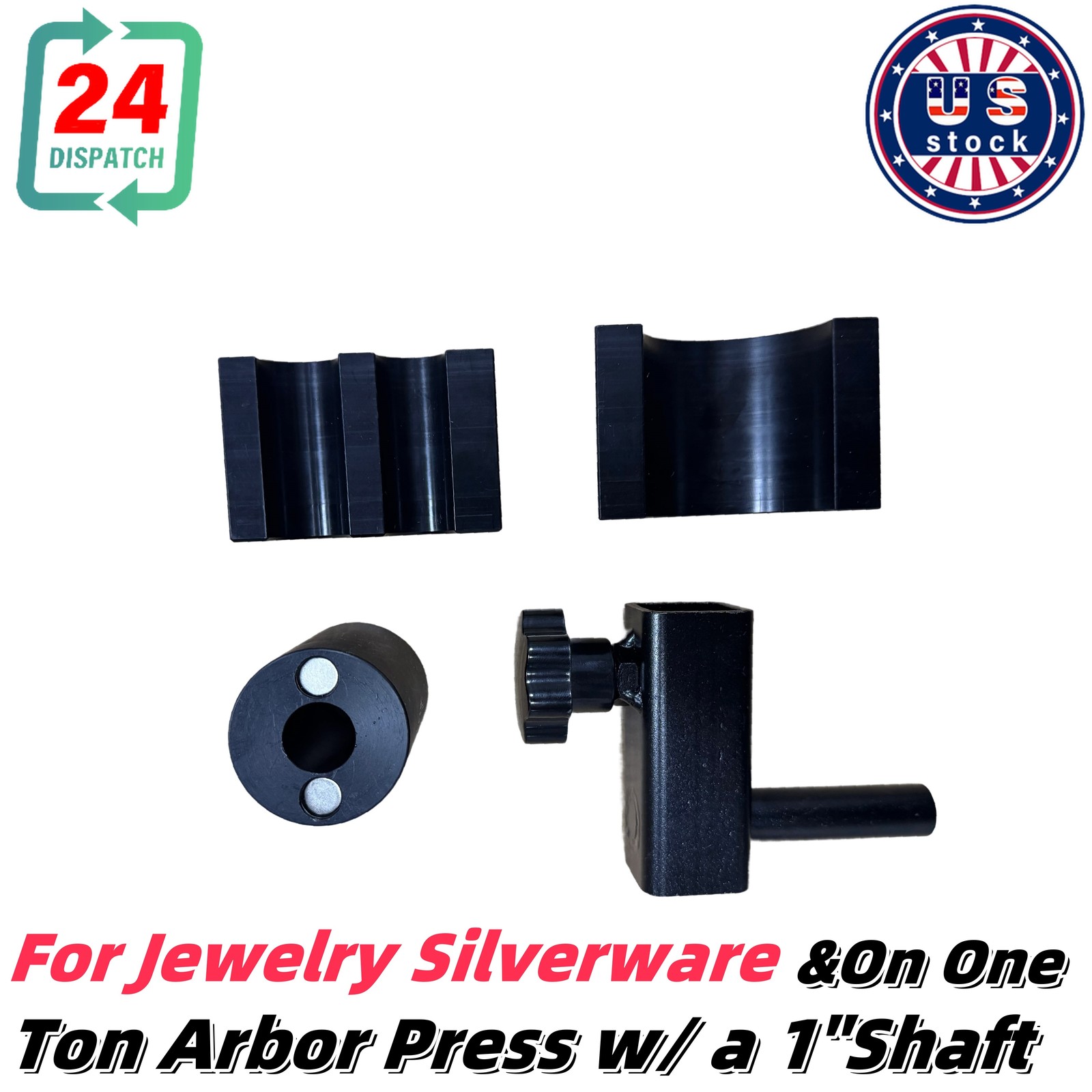 For Silverware/On One Ton Arbor Press w/ a 1″Shaft 4pcs Arbor Press Bending Tool