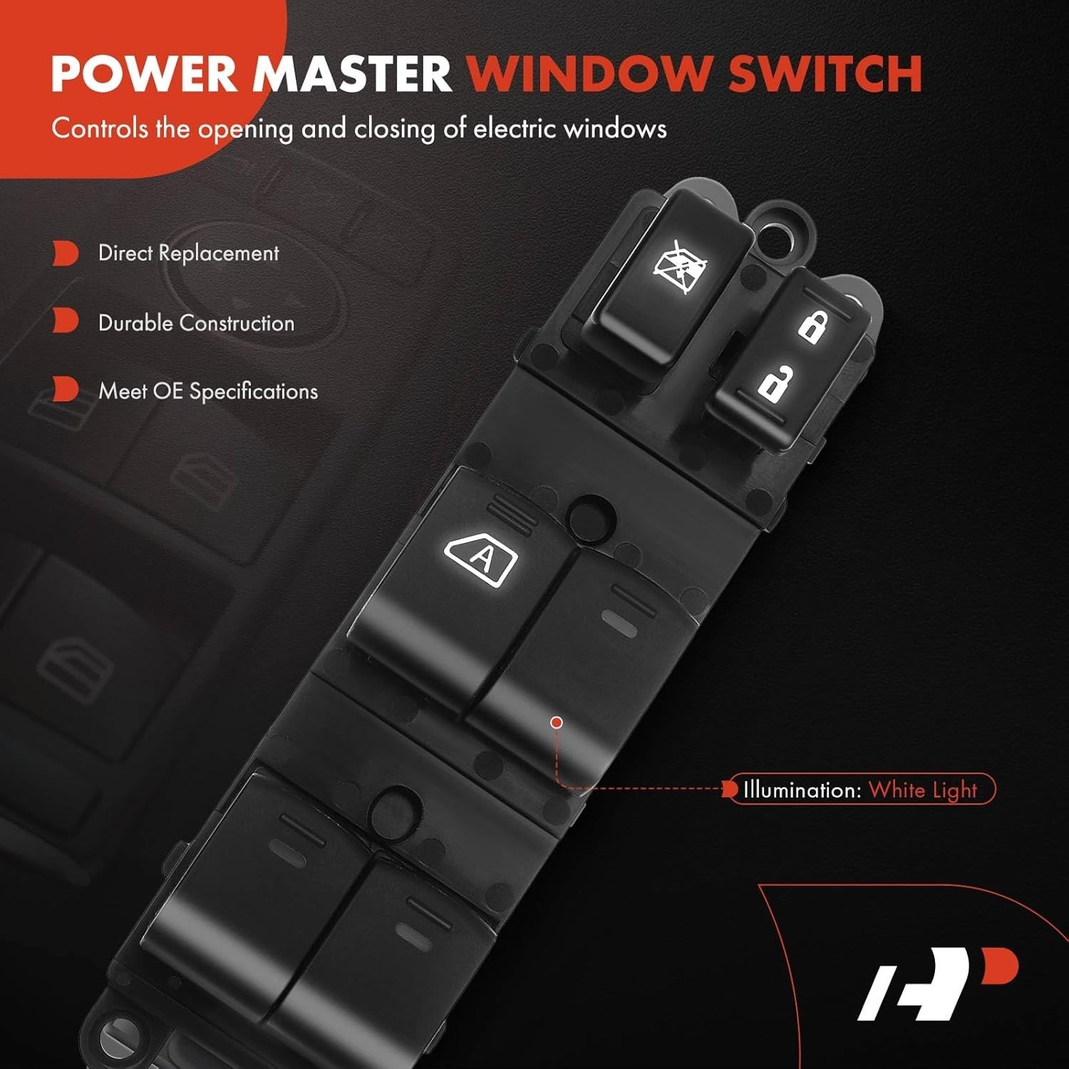 Front Driver Side Master Power Window Switch Compatible with Nissan Sentra