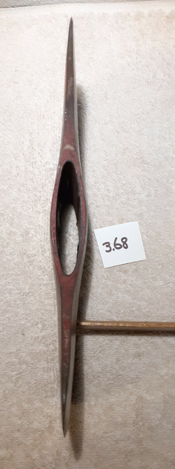 VINTAGE DOUBLE BIT RED AXE HEAD 3.68 LBS MAY BE TRUE TEMPER SLASHER?