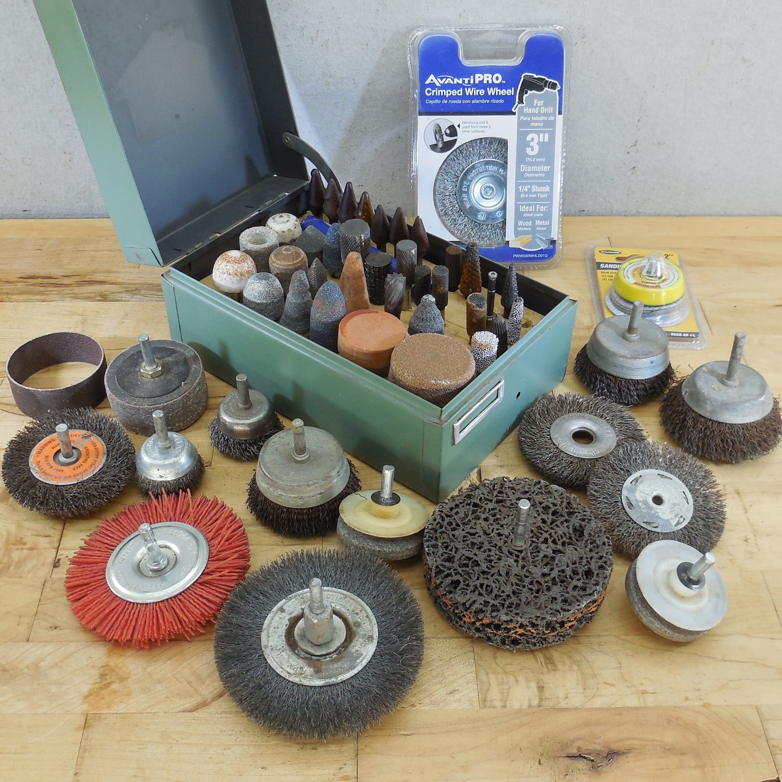 Estate 53 Lot 1/4″ Shaft Grinding Bits Wire Wheels Carbide Burr Severance Ford