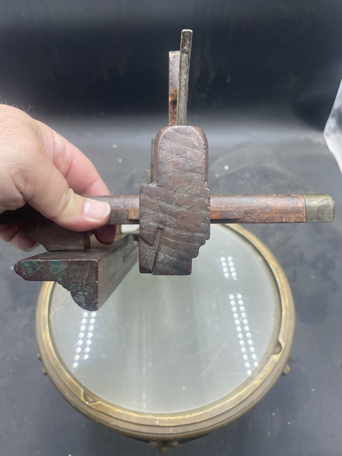 Antique Signed Wood Plough Plane Estate Find
