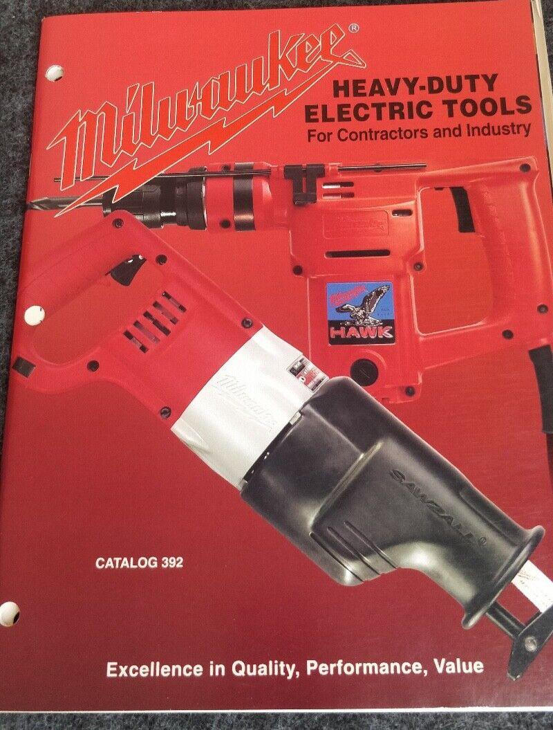 MINT!! 1992 Milwaukee Heavy-Duty Electric Tools Catalog #392