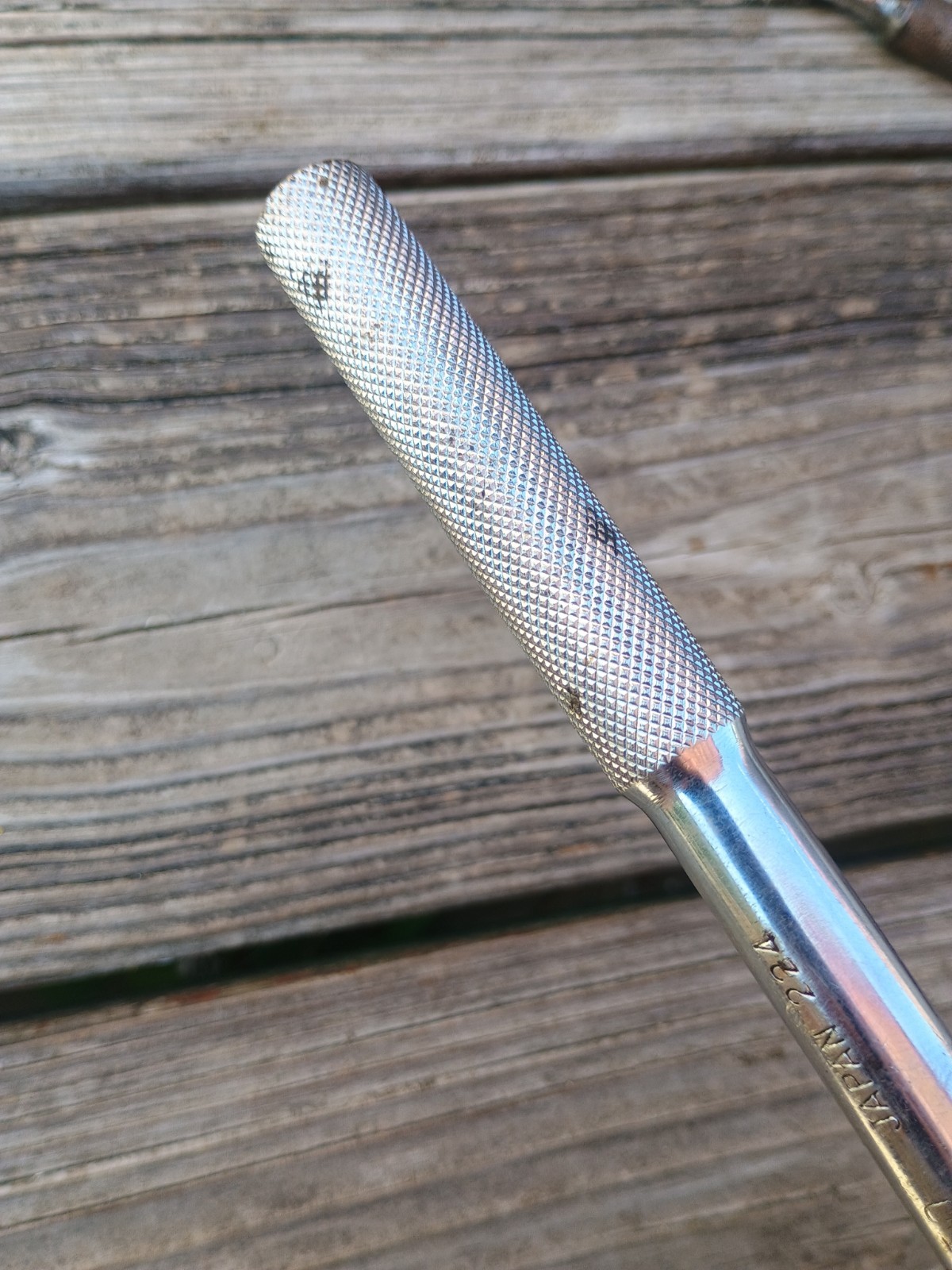 Vintage Kmart Auto 3/8″ Drive Ratchet 224 Japan Knurled Handle 8″ Long