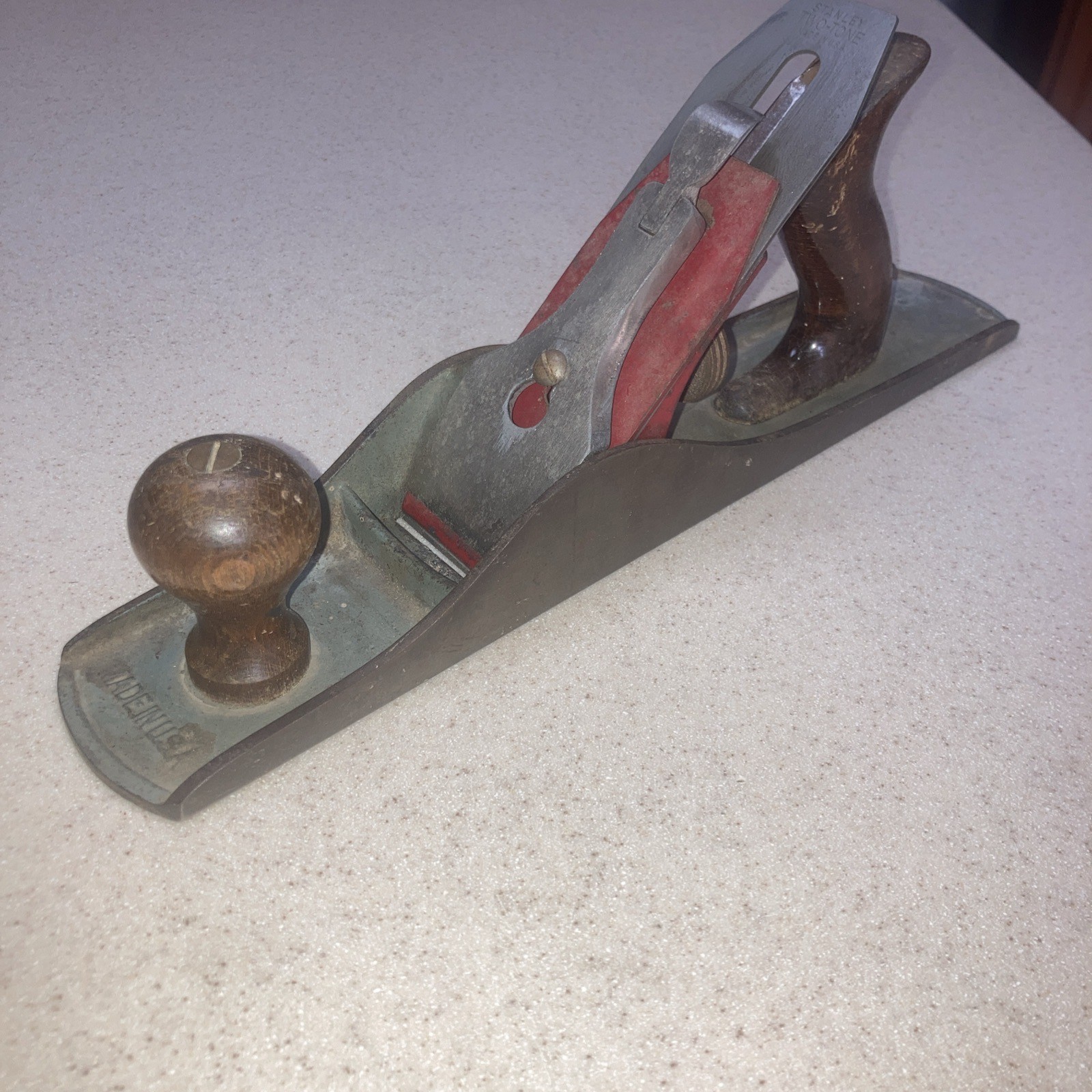 Vintage Stanley Two Tone no. 5 Size Hand Plane Original Condition