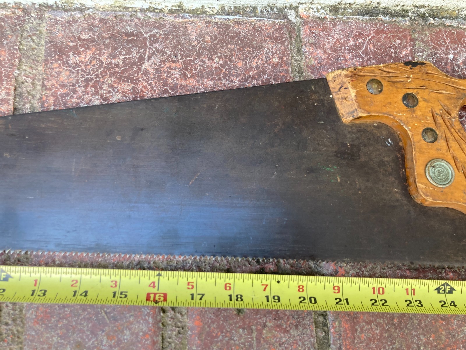 Vintage Disston D-23 Hand Saw 26″ Blade 8TPI Philadelphia Pre-1955