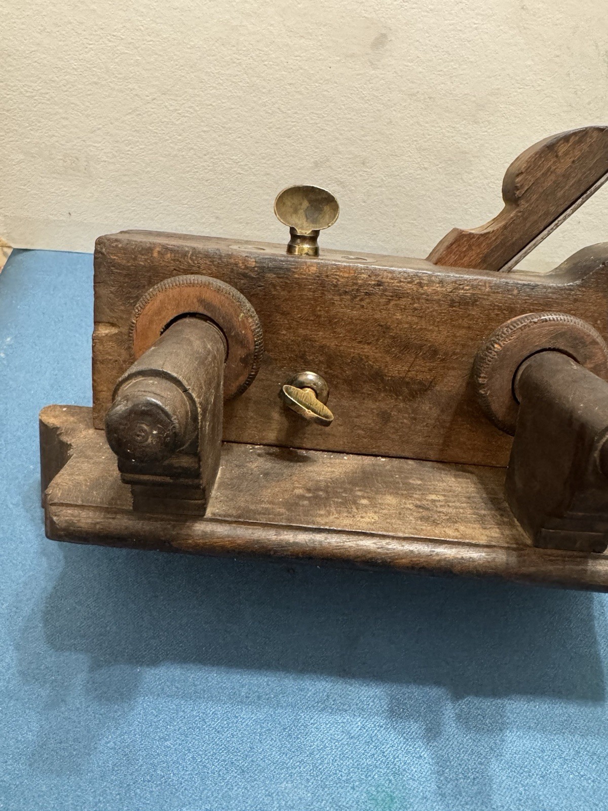 Awesome!! Ohio Tool Co. Antique Original Wooden Plow Plane w/ Iron Blade Ca 1870