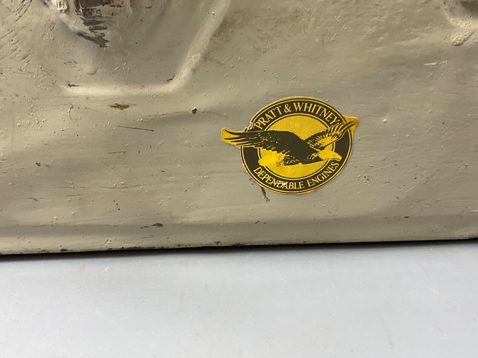 Mechanics Toolbox Painted Worn Vintage Metal used at Pratt and Whitney.