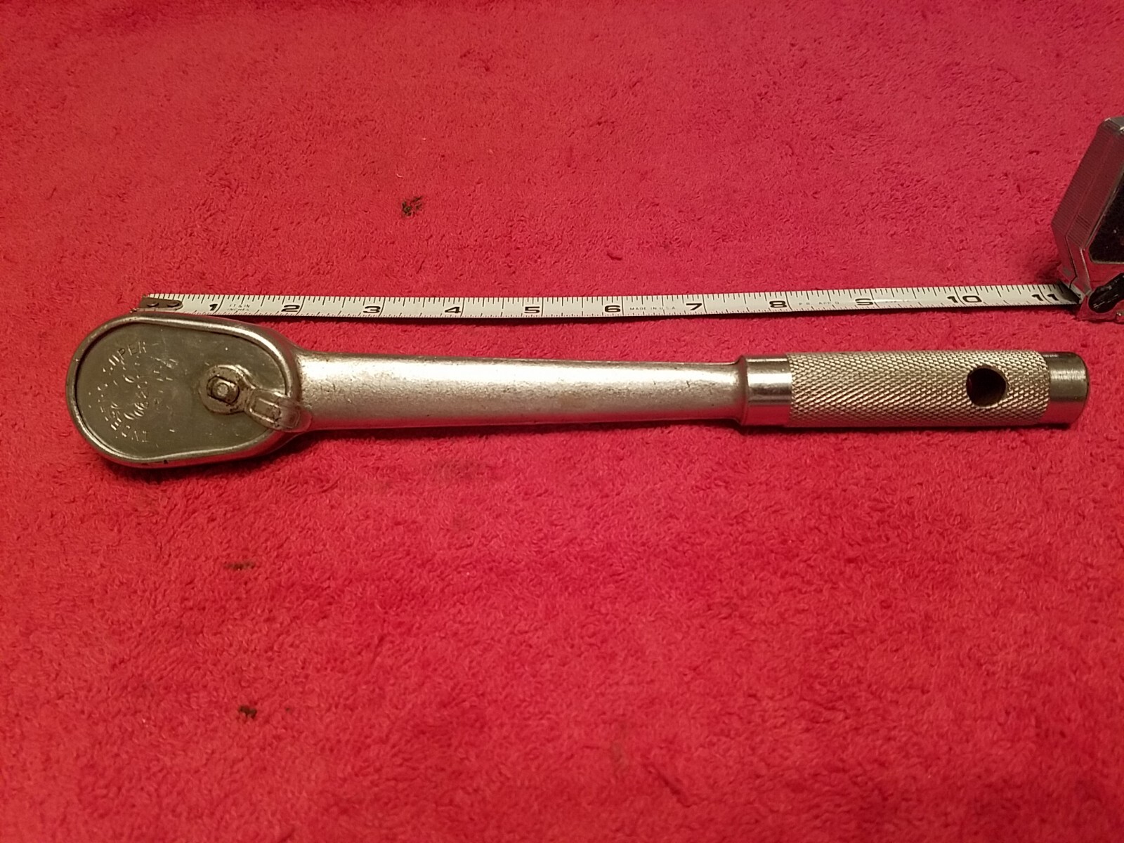 Indestro Super No.3201 Ratchet 1/2″ Drive 10-1/2″ Long VTG Made in USA