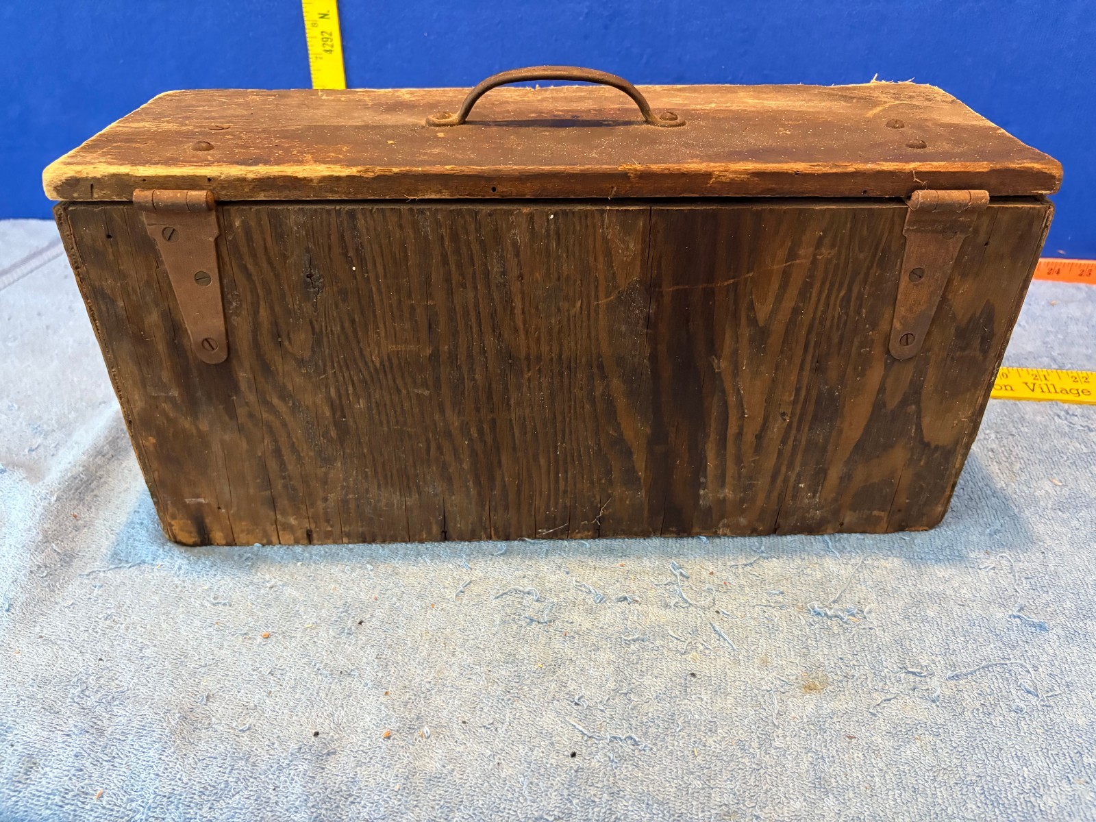 Antique Wooden Wood Rustic Antique Primitive Tool Box