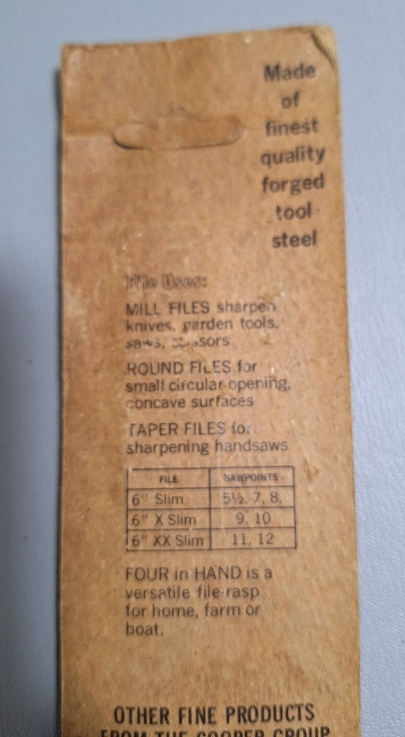 Vintage Nicholson 4 in 1 Hand 8″ File Rasp 4 Way Flat Made In USA NOS No. 21860