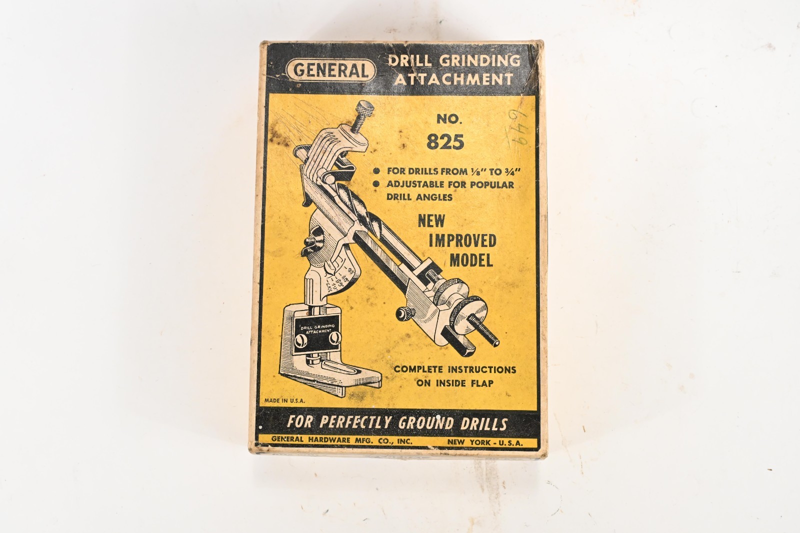 Vintage General Drill Grinding Attachment No. 825 with Original Box